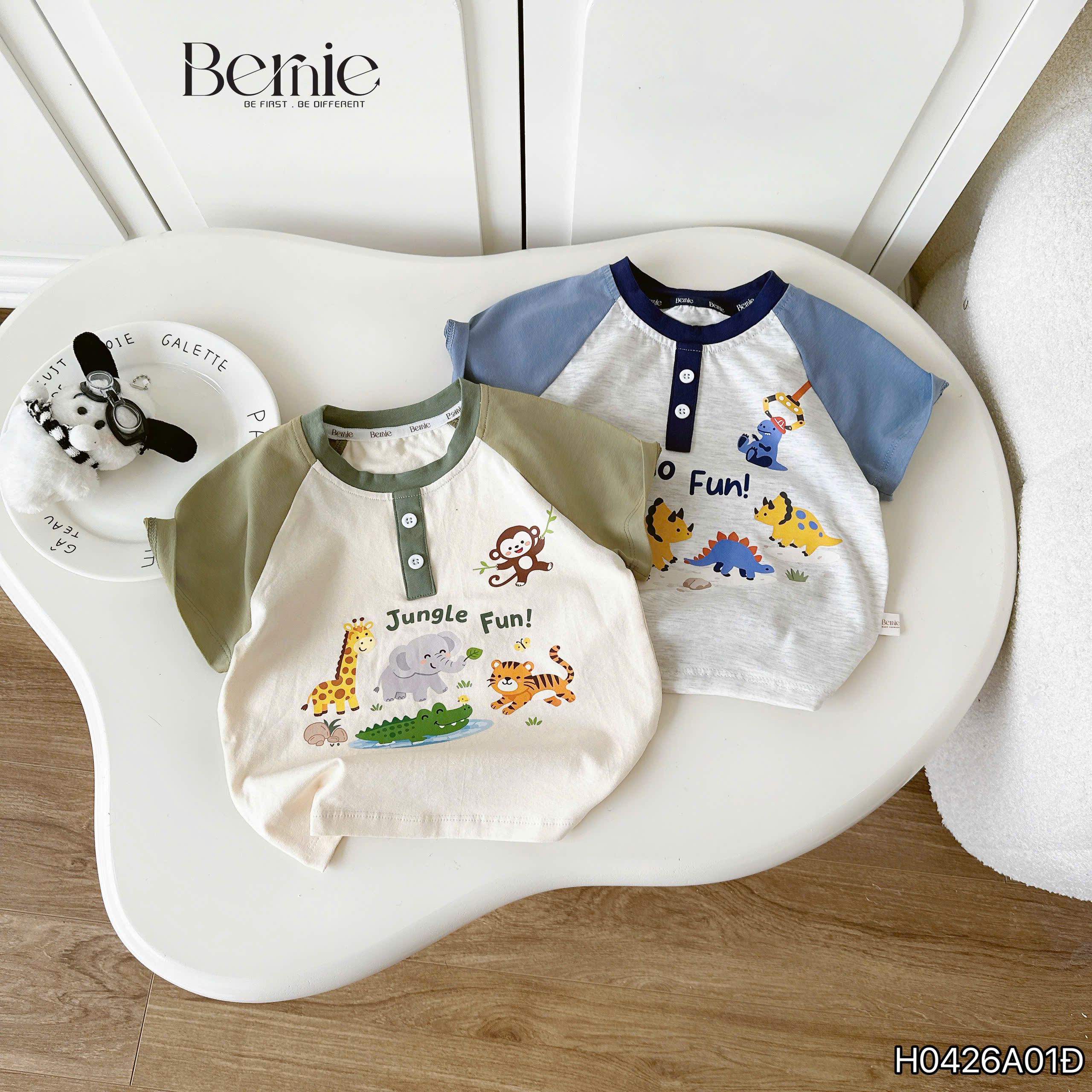 Áo cộc tay dino fun Bernie