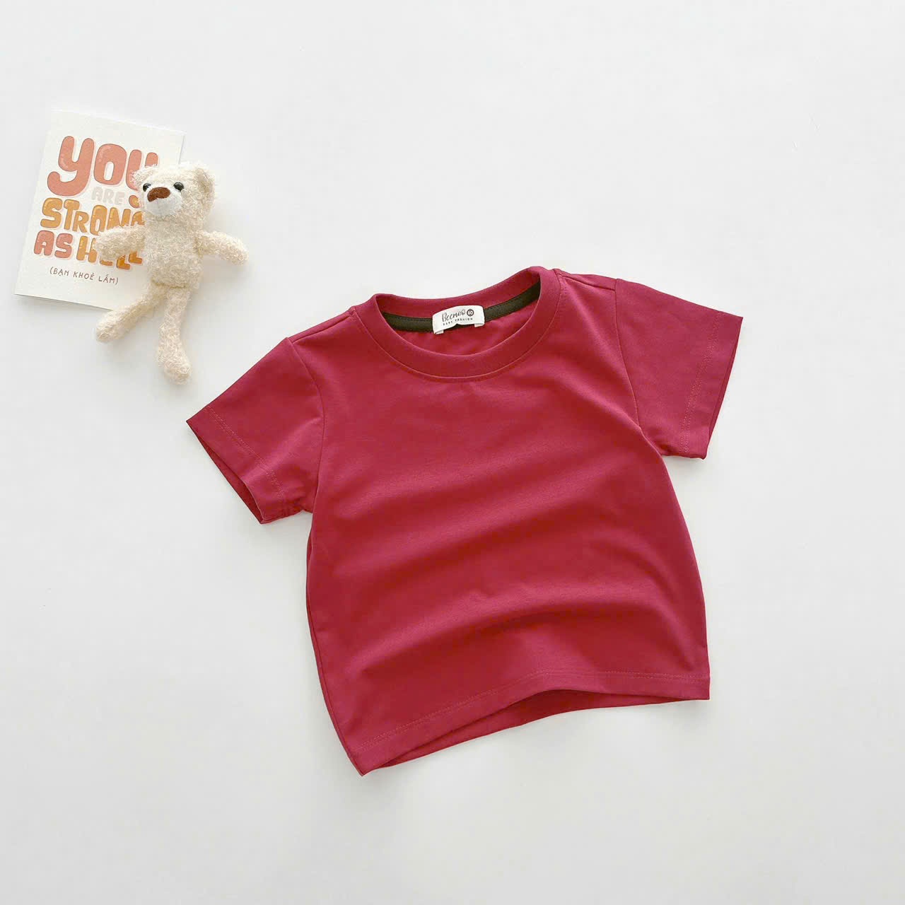 Áo cotton cộc tay nhiều màu basic Beemo