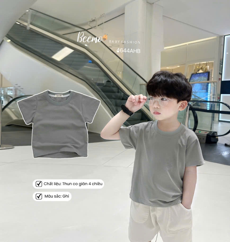 Áo cotton cộc tay nhiều màu basic Beemo