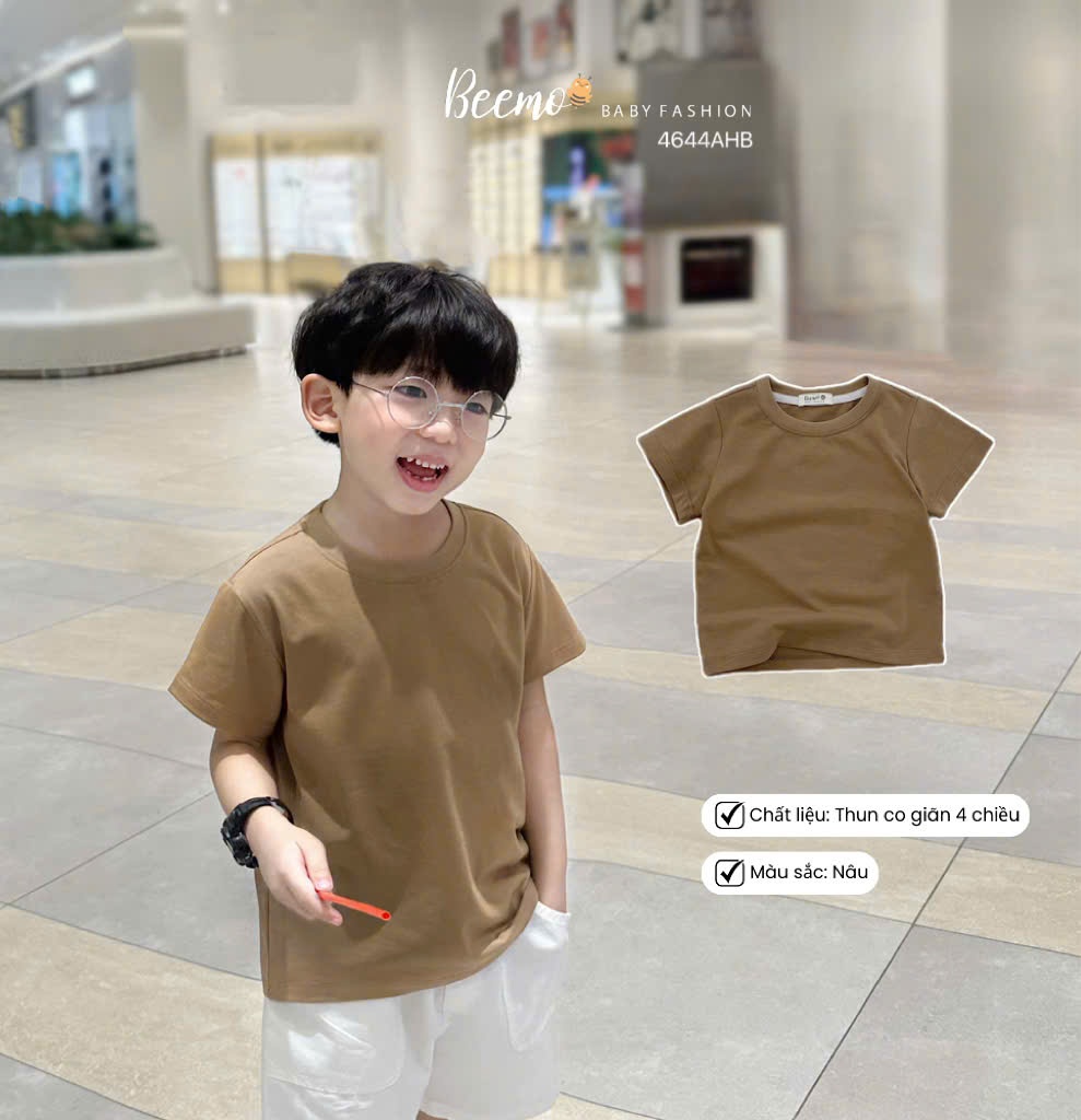 Áo cotton cộc tay nhiều màu basic Beemo