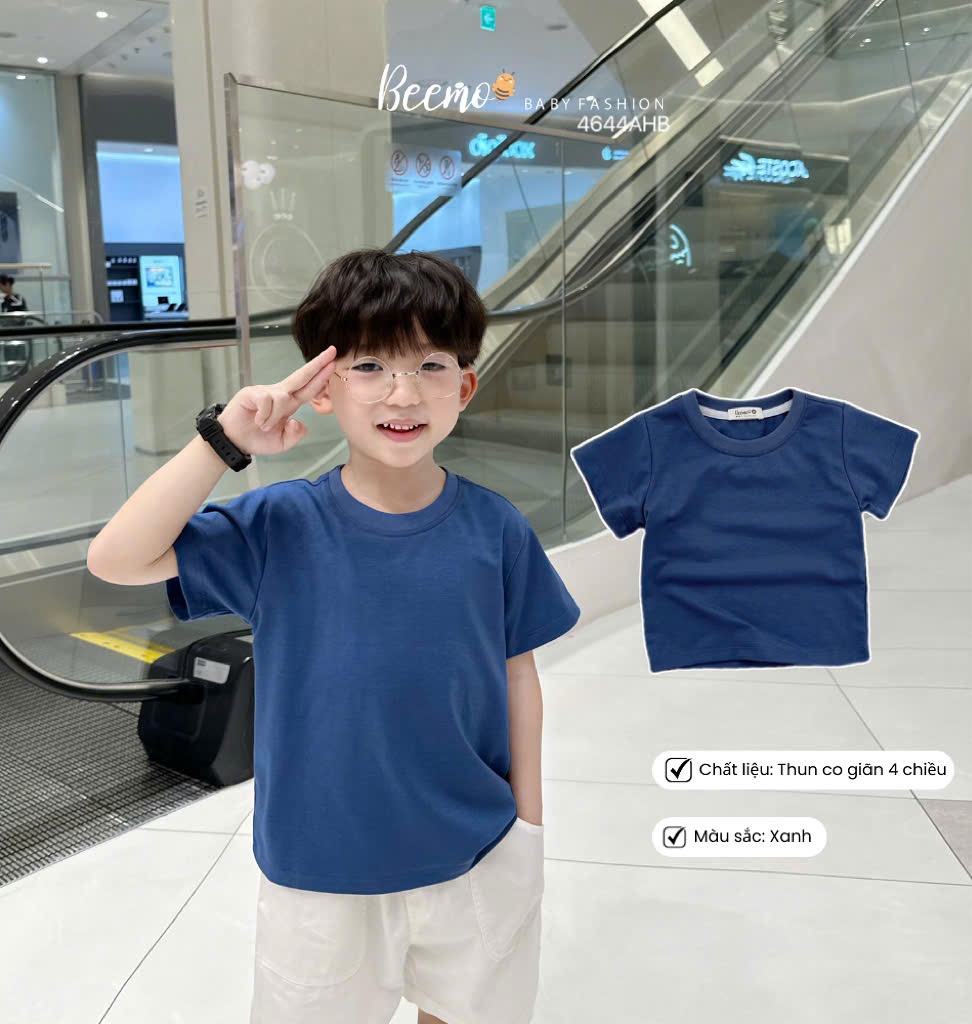 Áo cotton cộc tay nhiều màu basic Beemo
