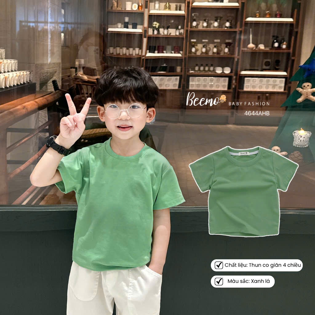Áo cotton cộc tay nhiều màu basic Beemo