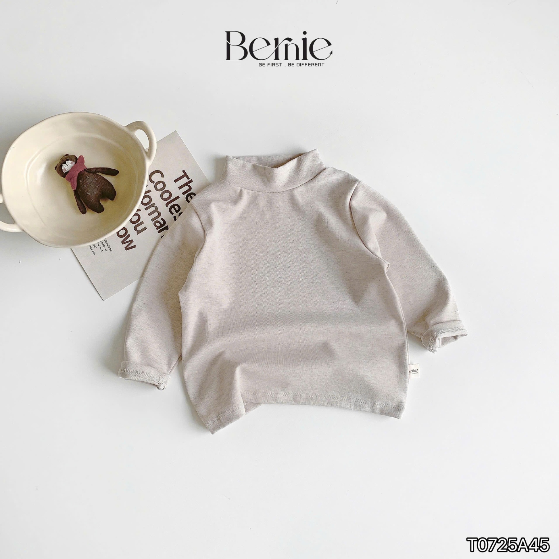 Áo giữ nhiệt cổ 3p chất cotton cao cấp Bernie