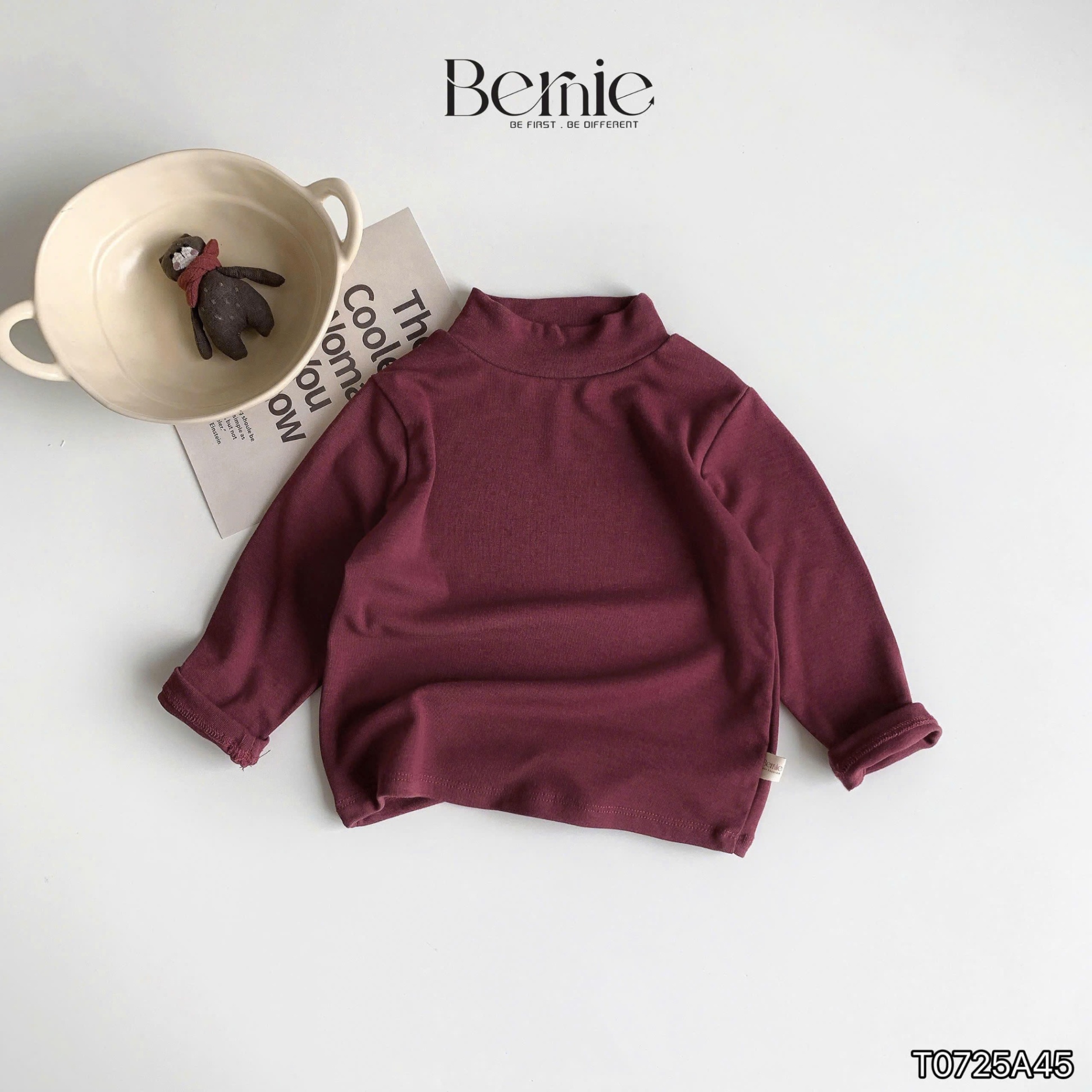 Áo giữ nhiệt cổ 3p chất cotton cao cấp Bernie