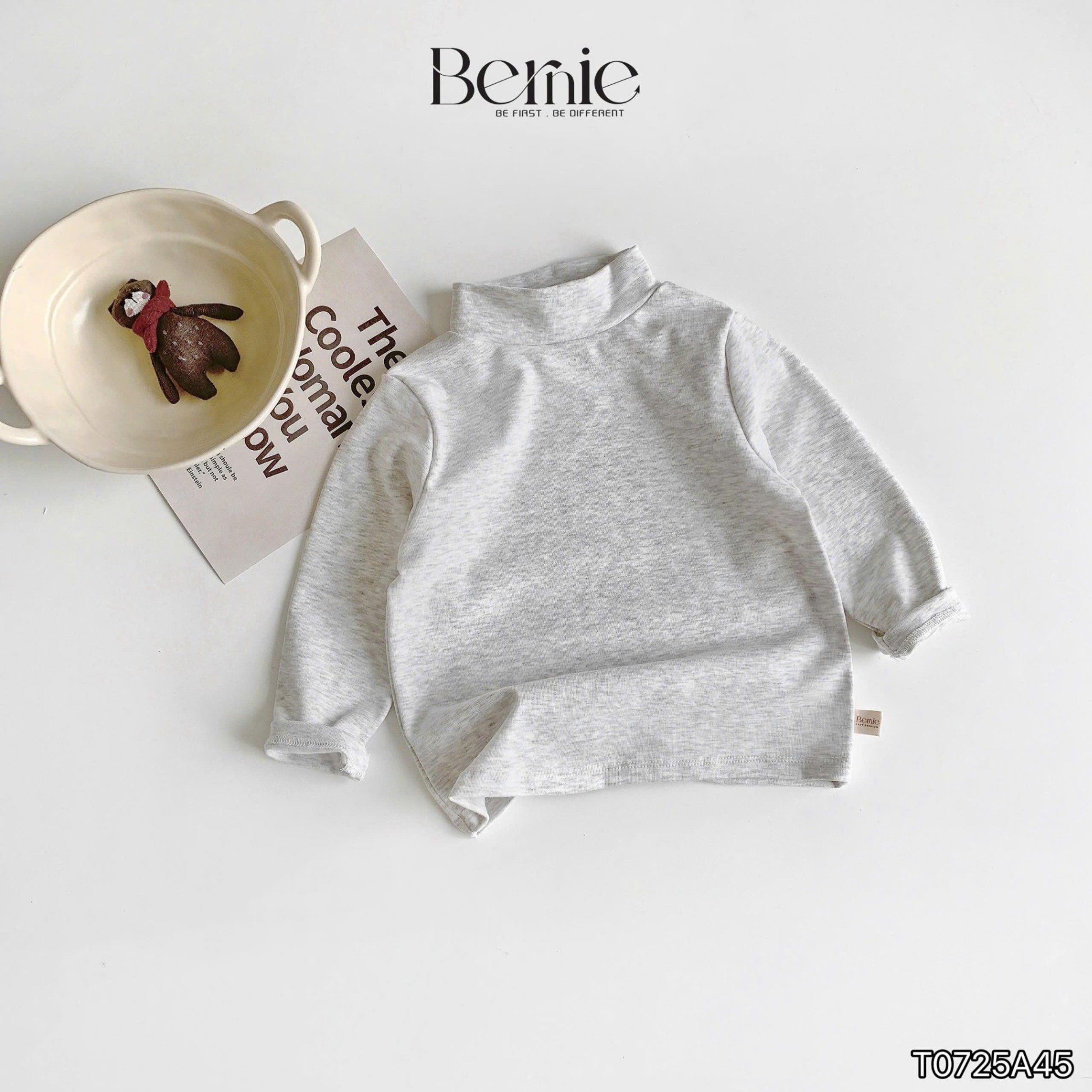 Áo giữ nhiệt cổ 3p chất cotton cao cấp Bernie