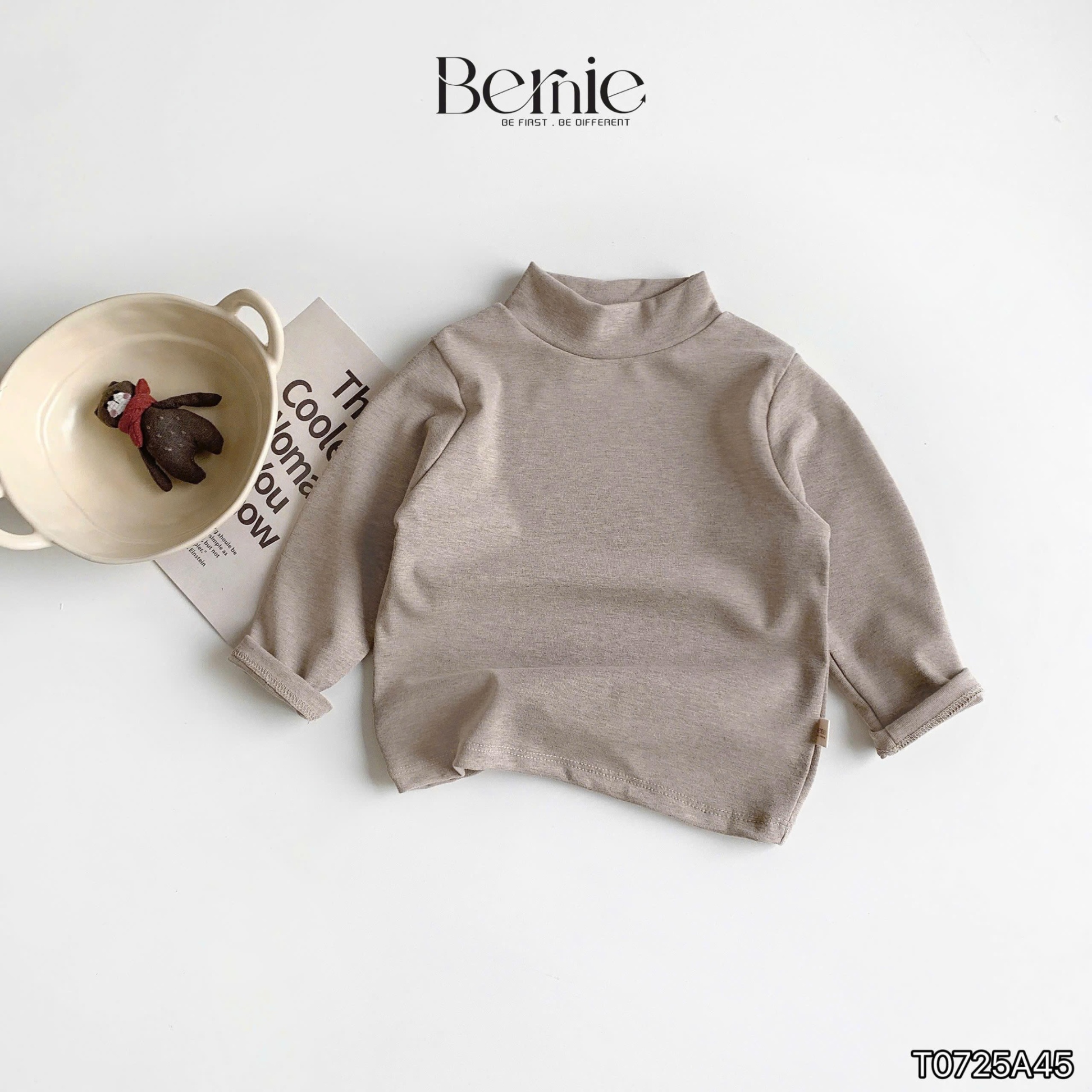 Áo giữ nhiệt cổ 3p chất cotton cao cấp Bernie