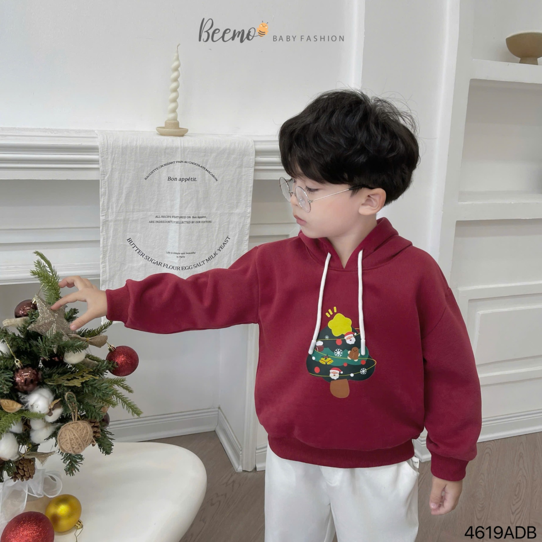 Áo hoodie in hình cây thông Noel Beemo