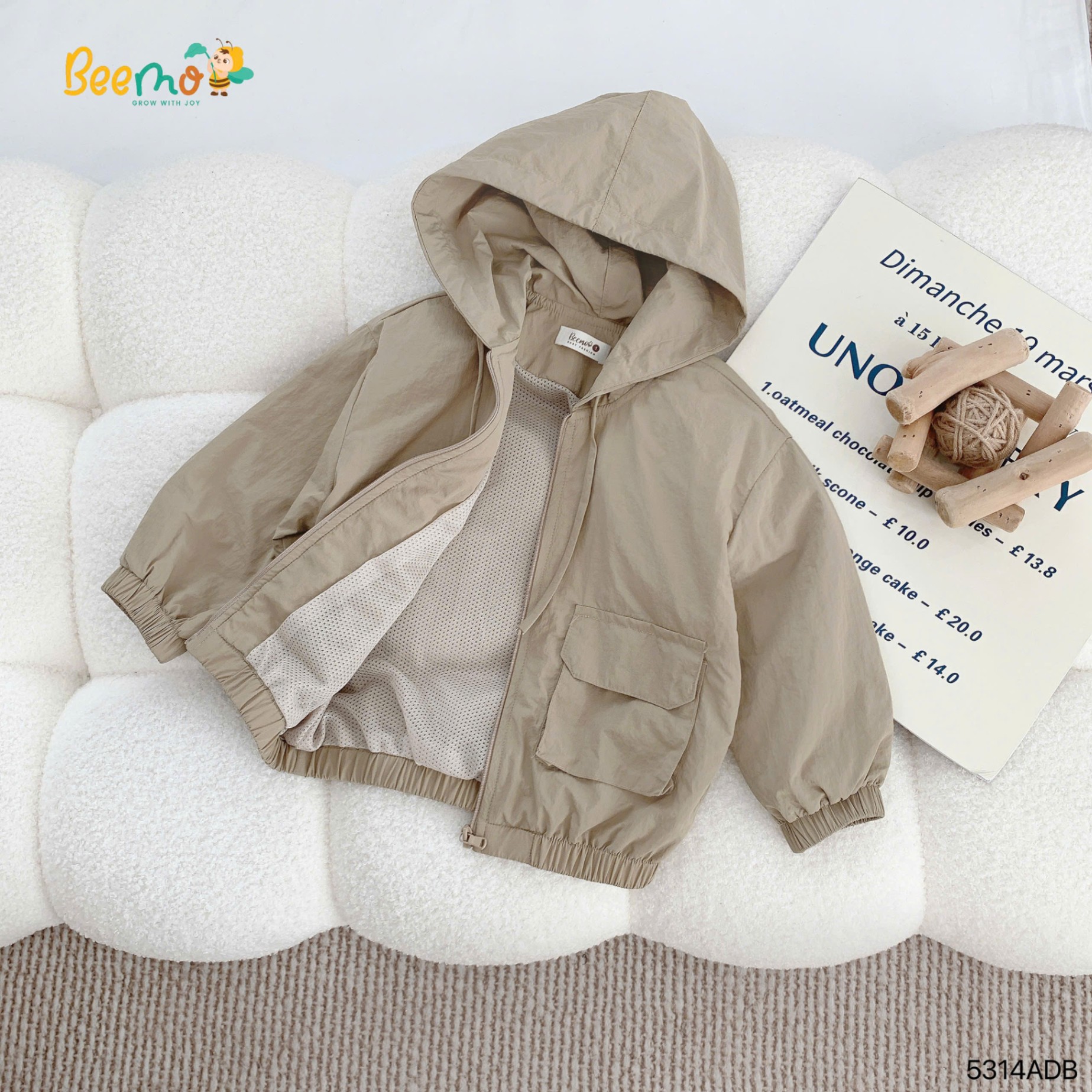 Áo khoác gió 2 lớp in hình chú chó Beemo