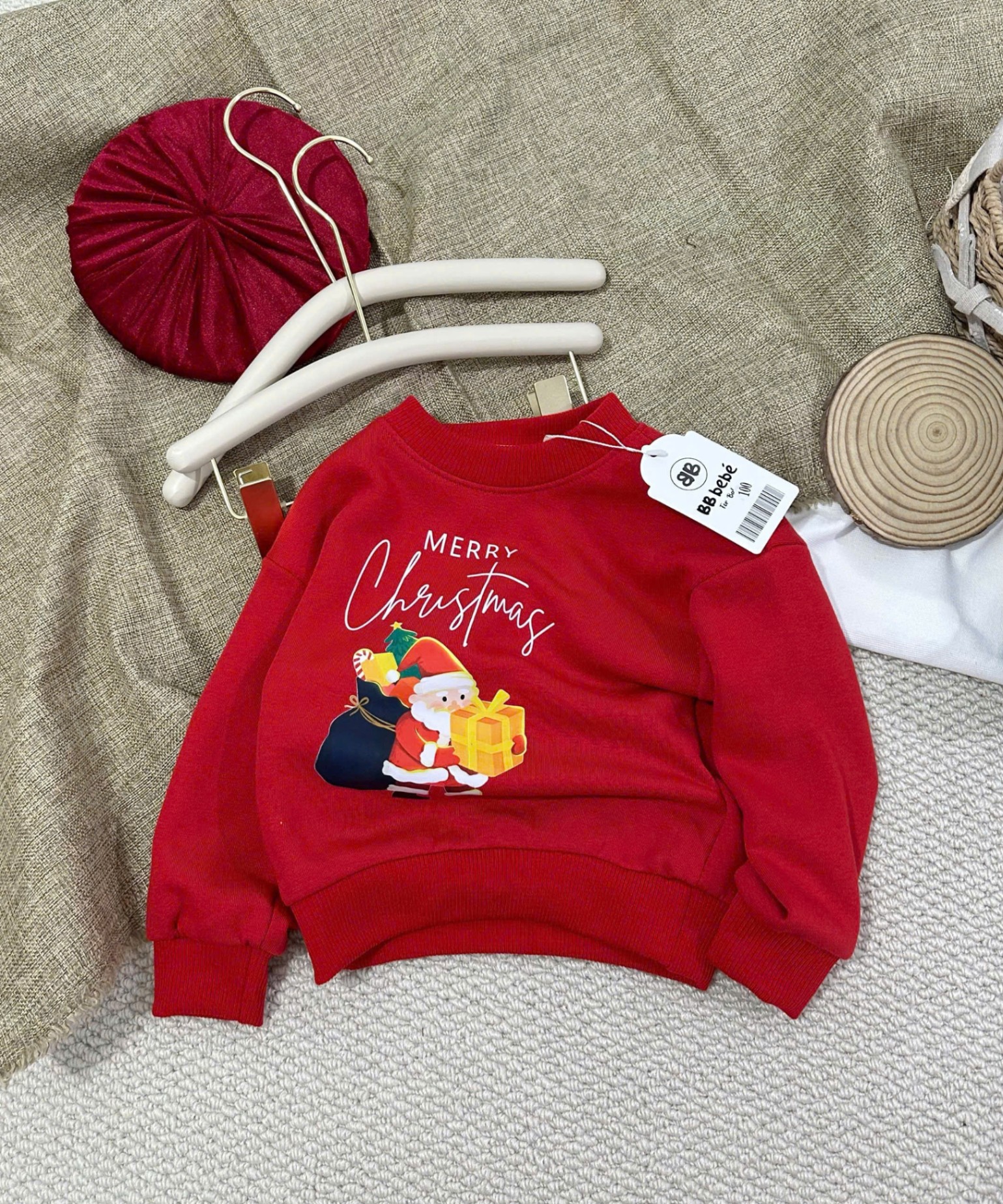 Áo nỉ bông in hình noel giáng sinh VNXK