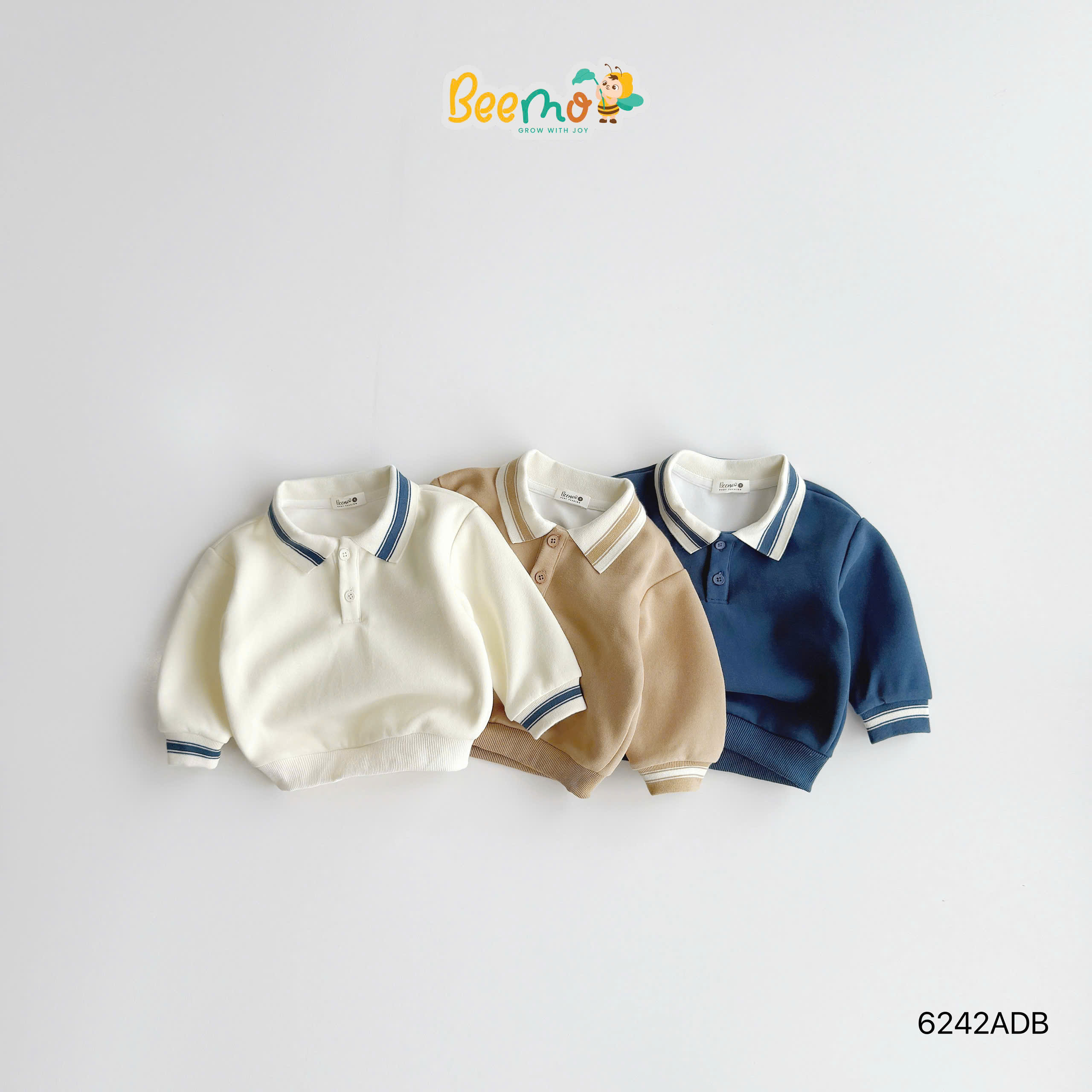 Áo nỉ polo phối bo viền BEEMO