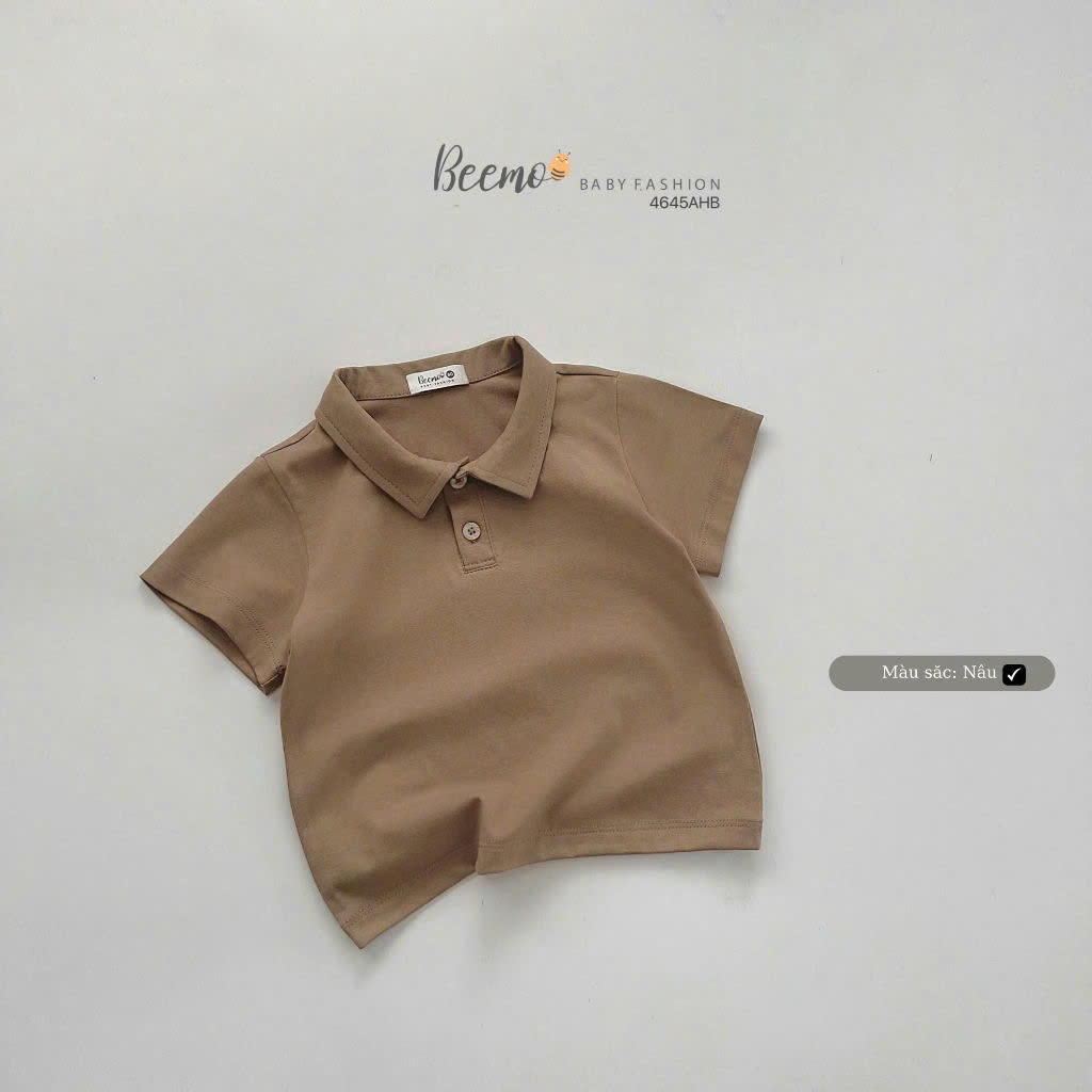 Áo phông cộc tay cổ polo trơn sắc màu Beemo