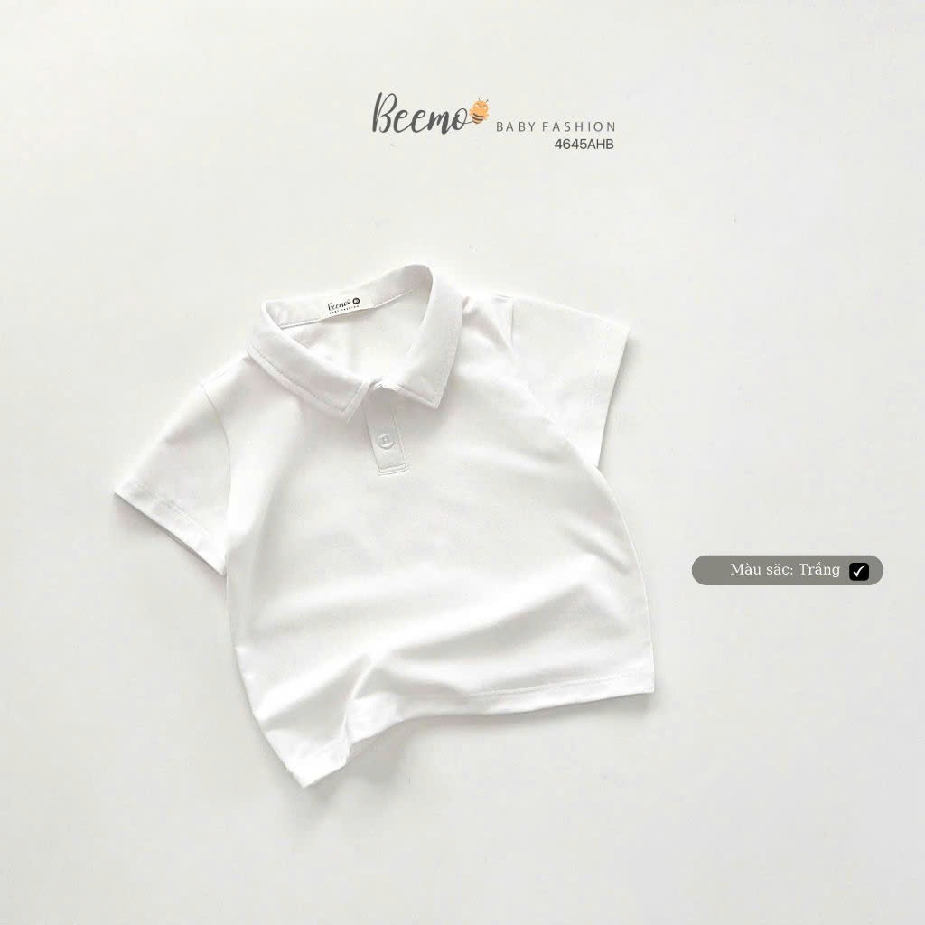 Áo phông cộc tay cổ polo trơn sắc màu Beemo
