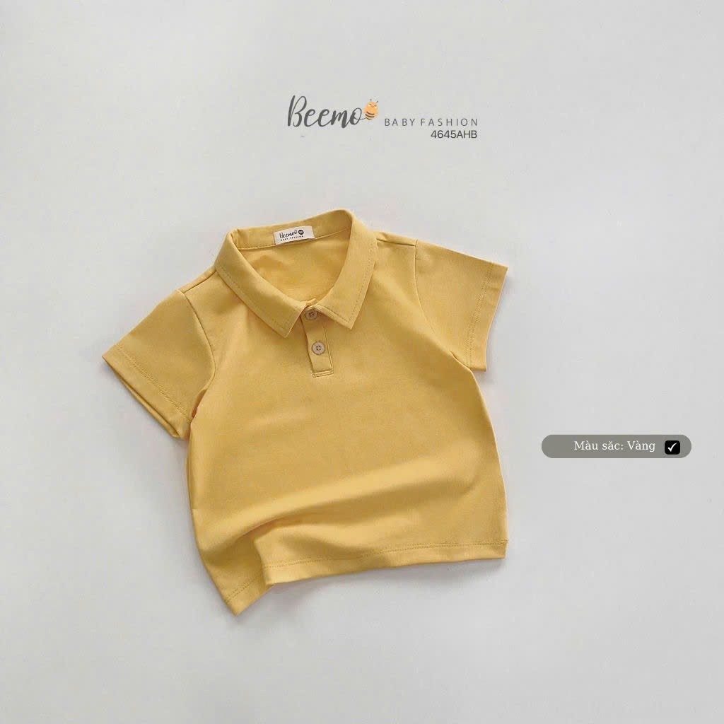 Áo phông cộc tay cổ polo trơn sắc màu Beemo