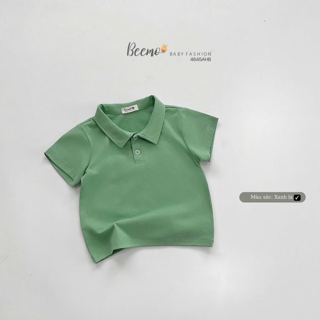 Áo phông cộc tay cổ polo trơn sắc màu Beemo