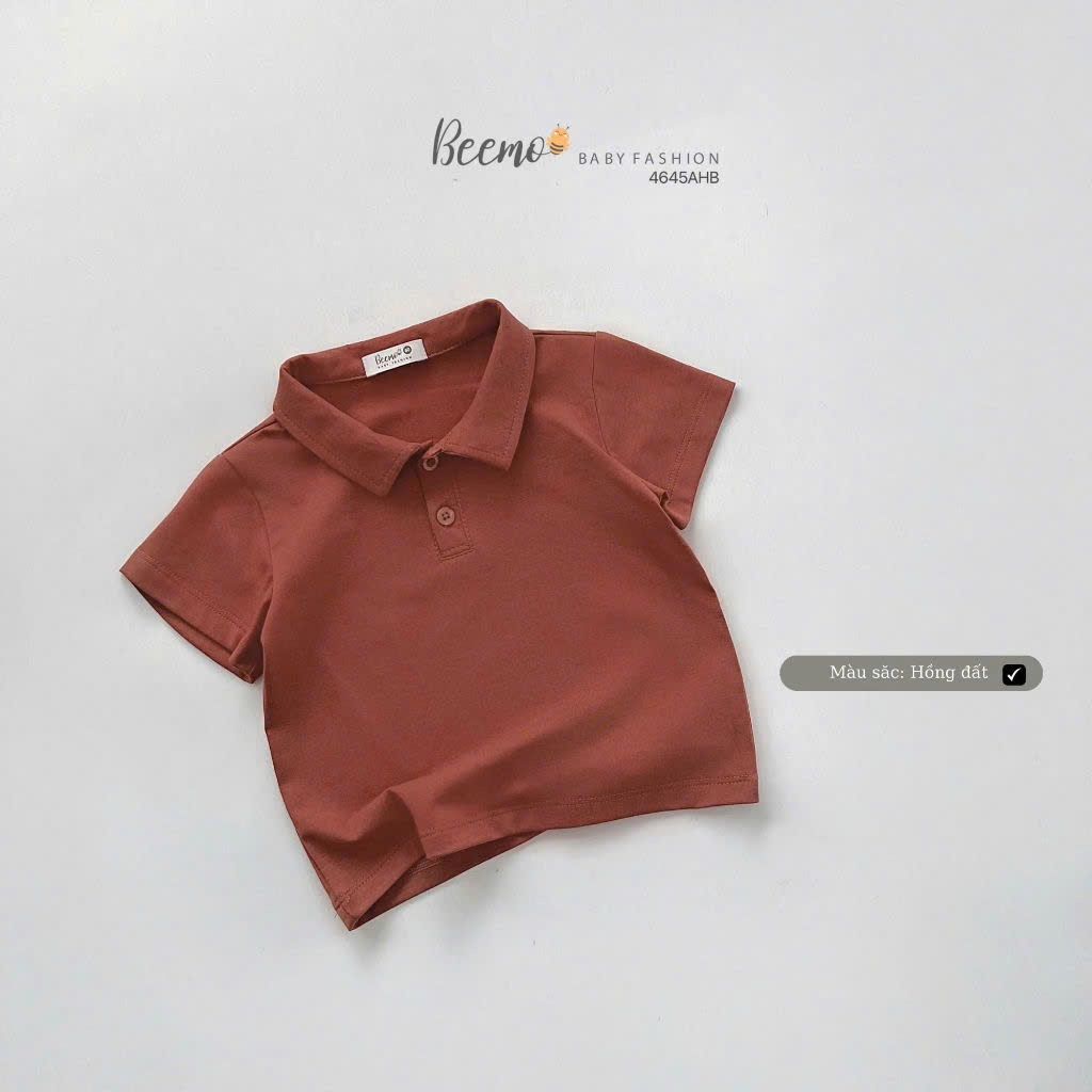 Áo phông cộc tay cổ polo trơn sắc màu Beemo