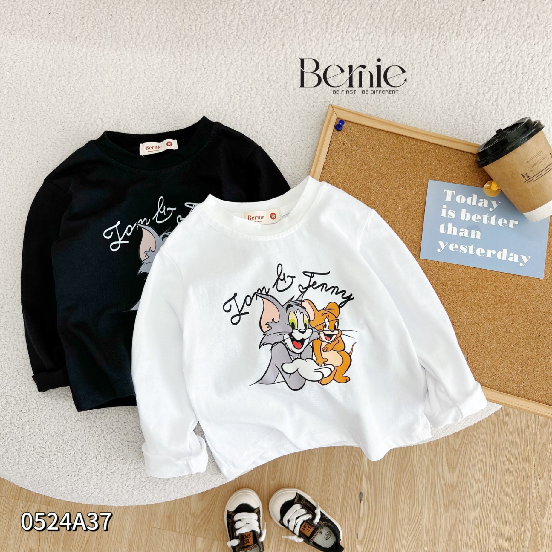 Áo phông dài tay Tom and Jerry Bernie