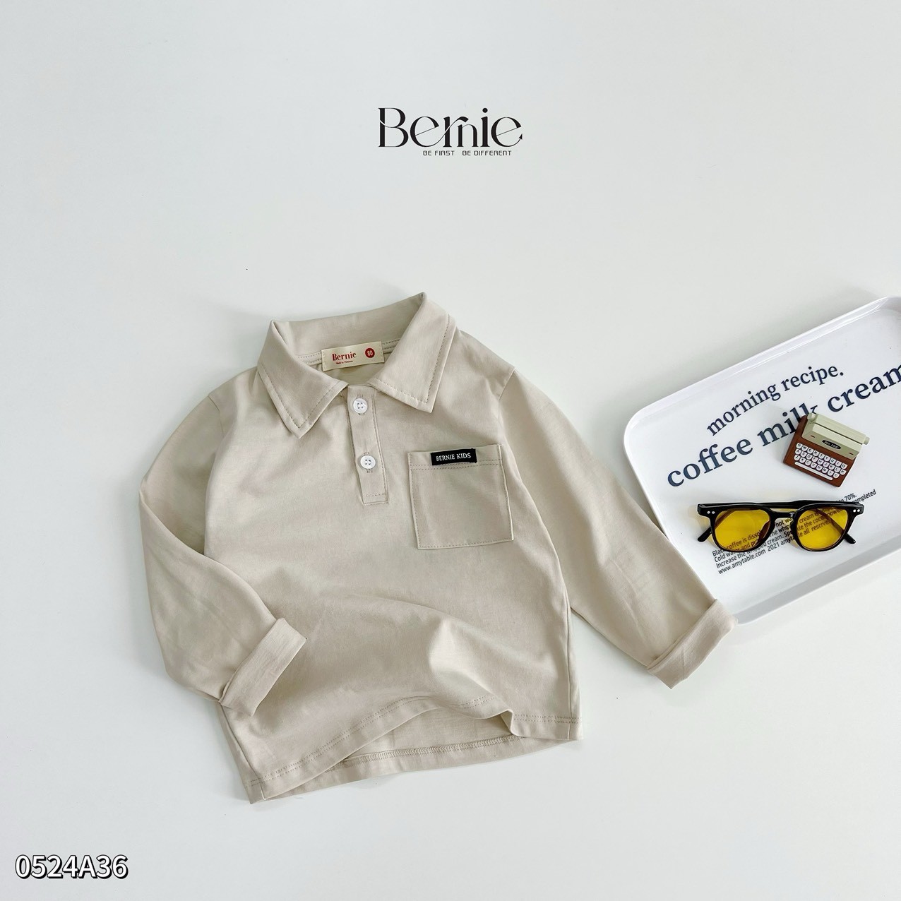 Áo phông dài tay cổ polo Bernie cho bé