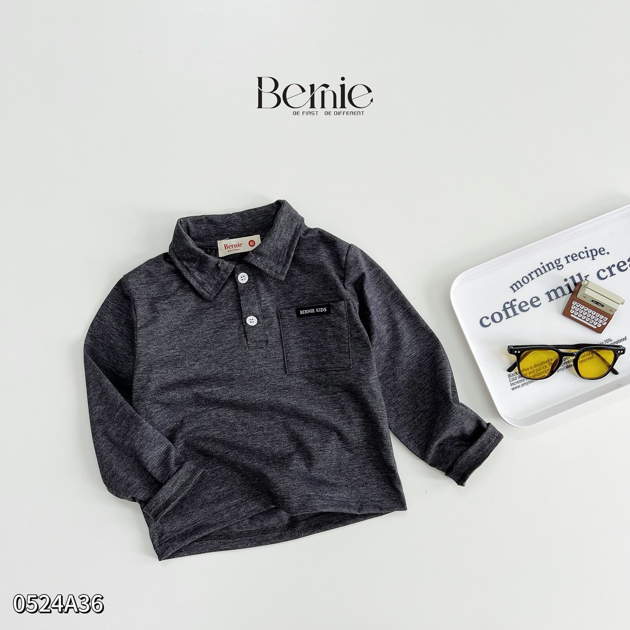 Áo phông dài tay cổ polo Bernie cho bé