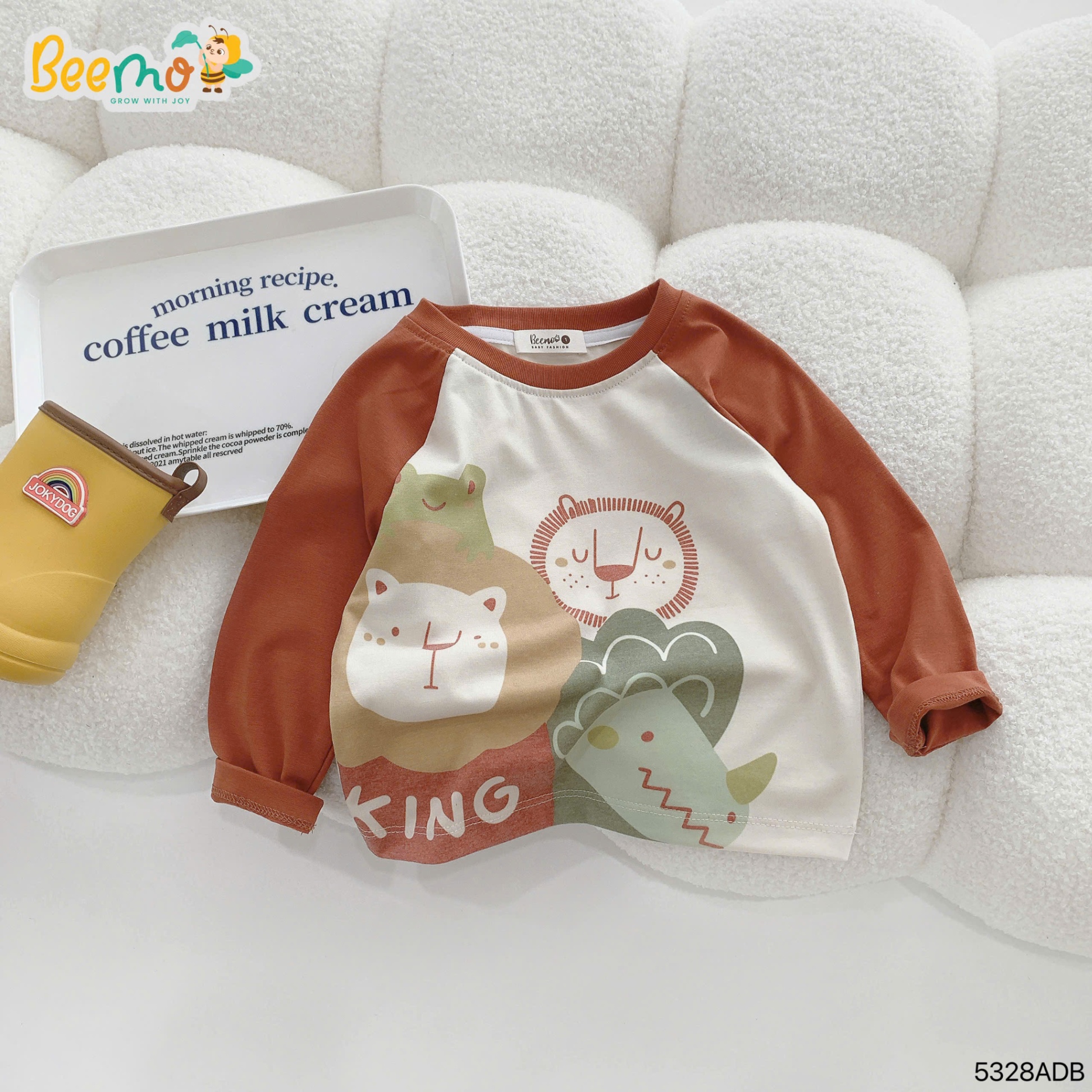 Áo phông dài tay raglan in hình Beemo
