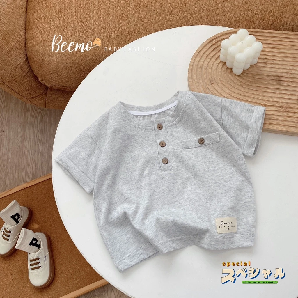 Áo phông đính cúc dừa Beemo