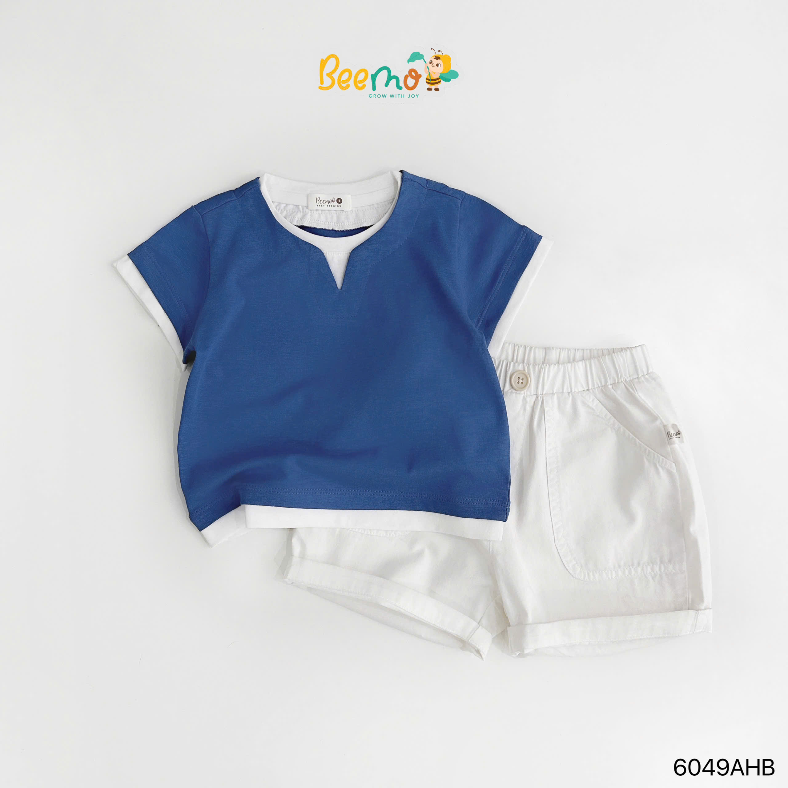 Áo phông phối cổ phong cách layer Beemo