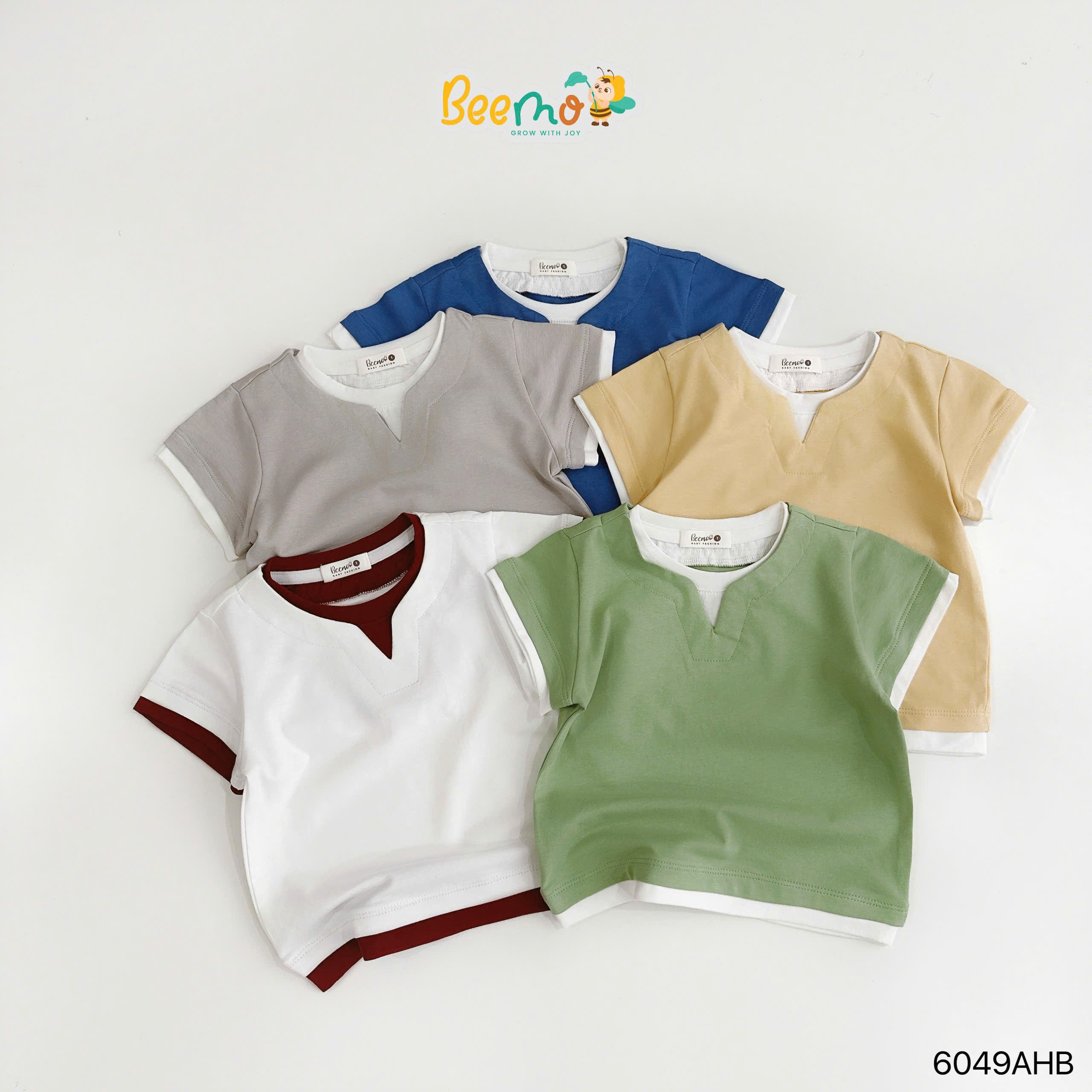 Áo phông phối cổ phong cách layer Beemo