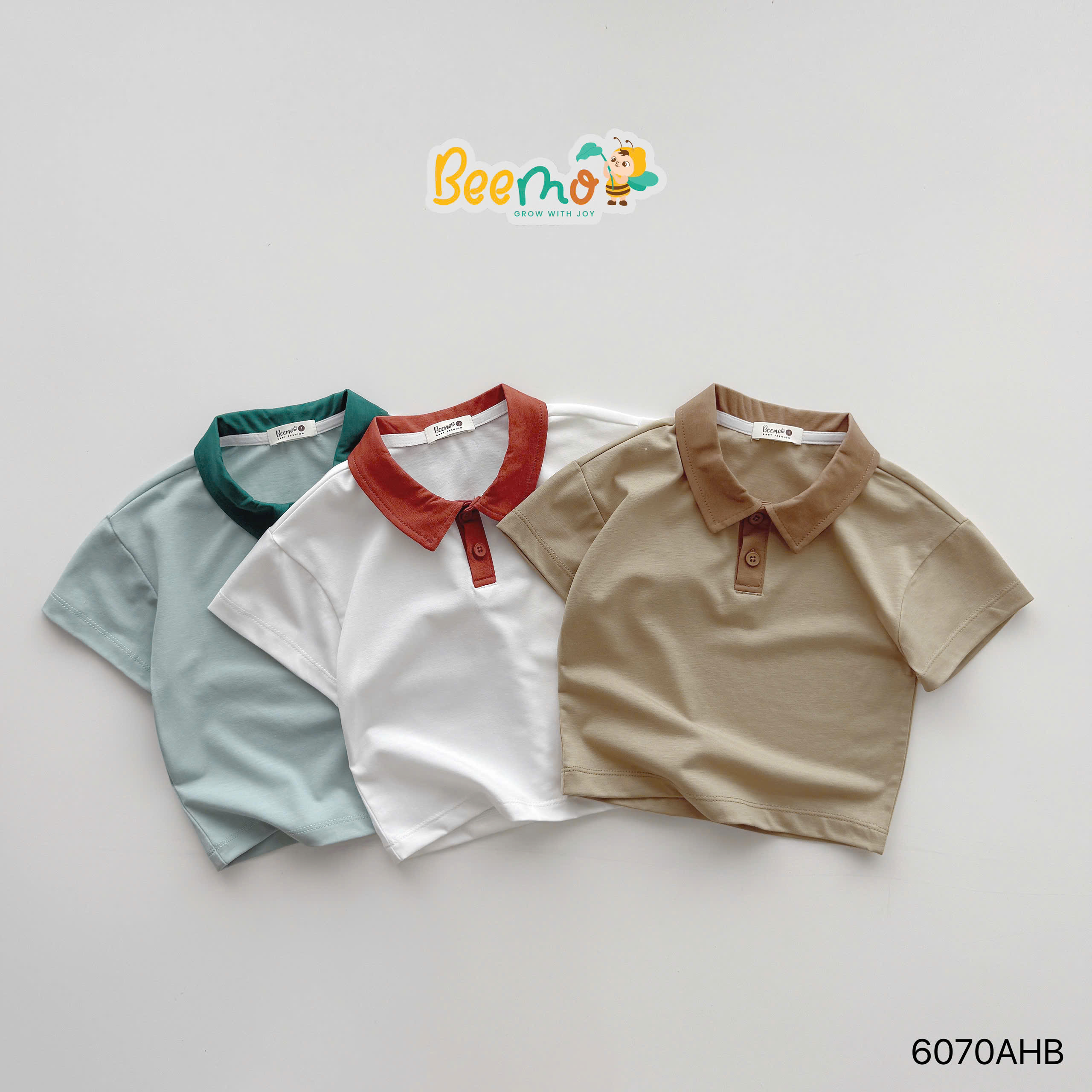 Áo polo cộc tay phối màu cá tính Beemo