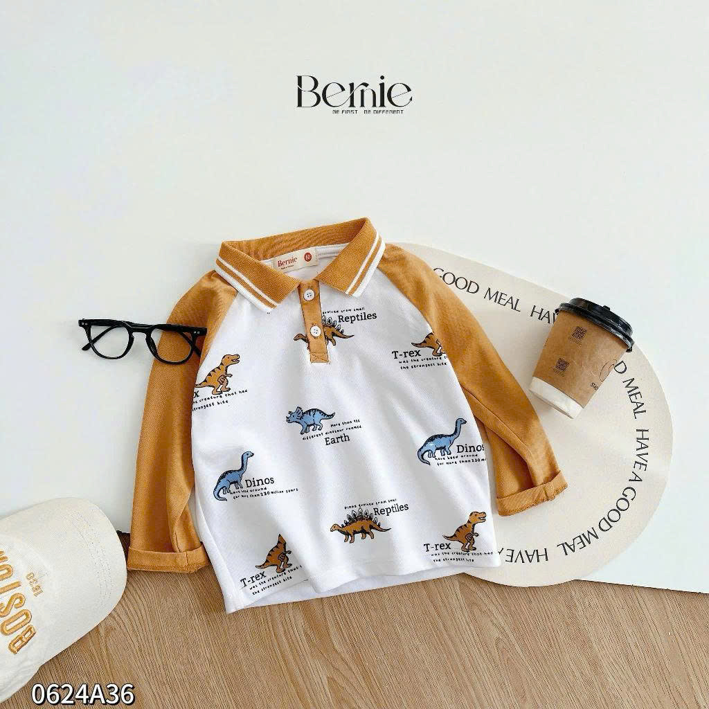 Áo polo in khủng long Bernie