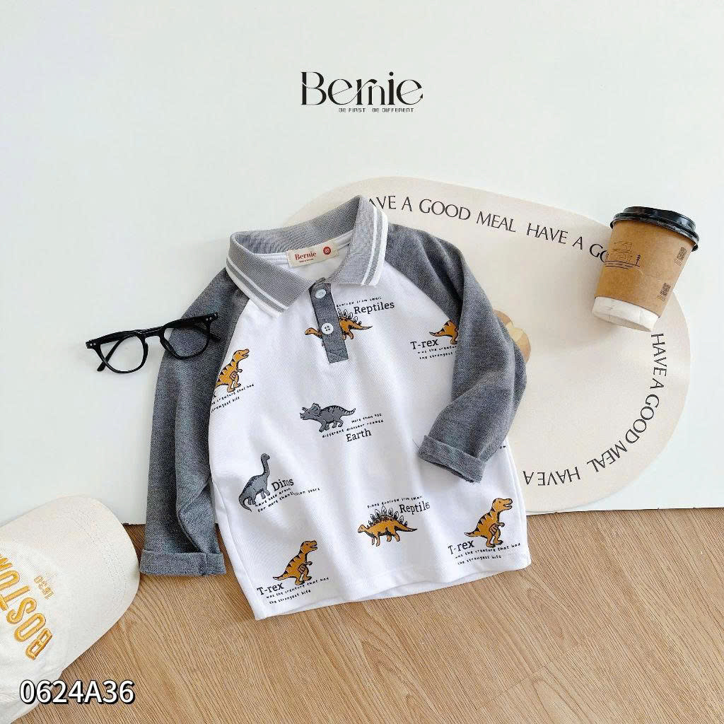 Áo polo in khủng long Bernie