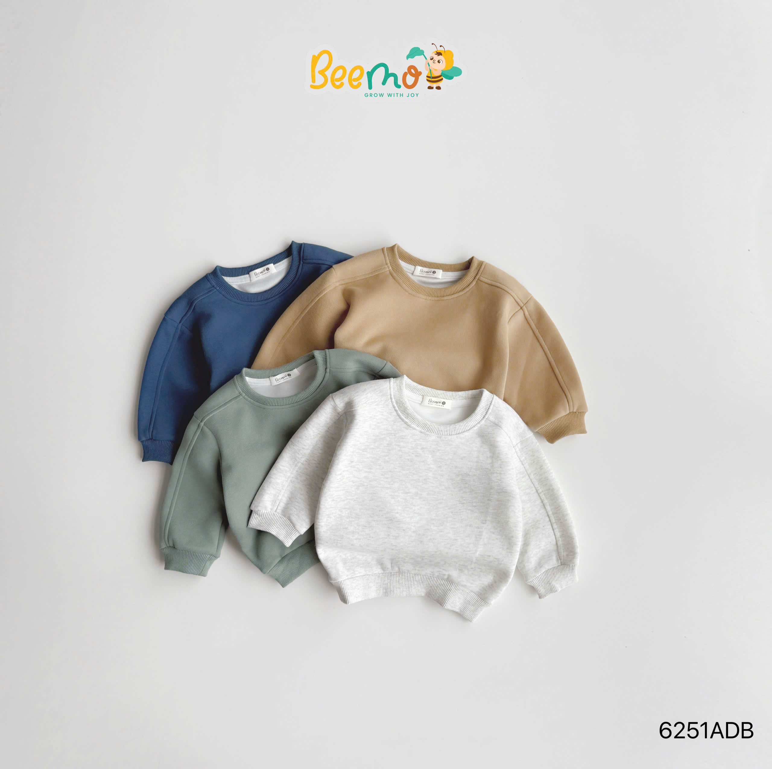 Áo sweater nỉ trơn BEEMO