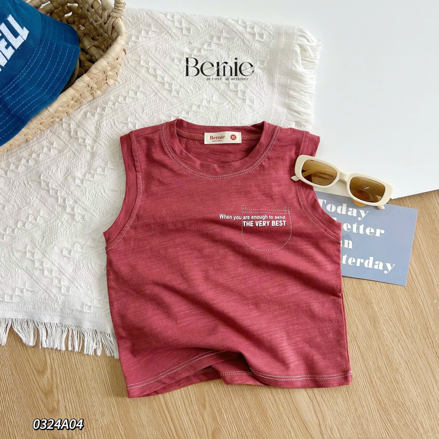 Áo tank top năng động cho bé Bernie