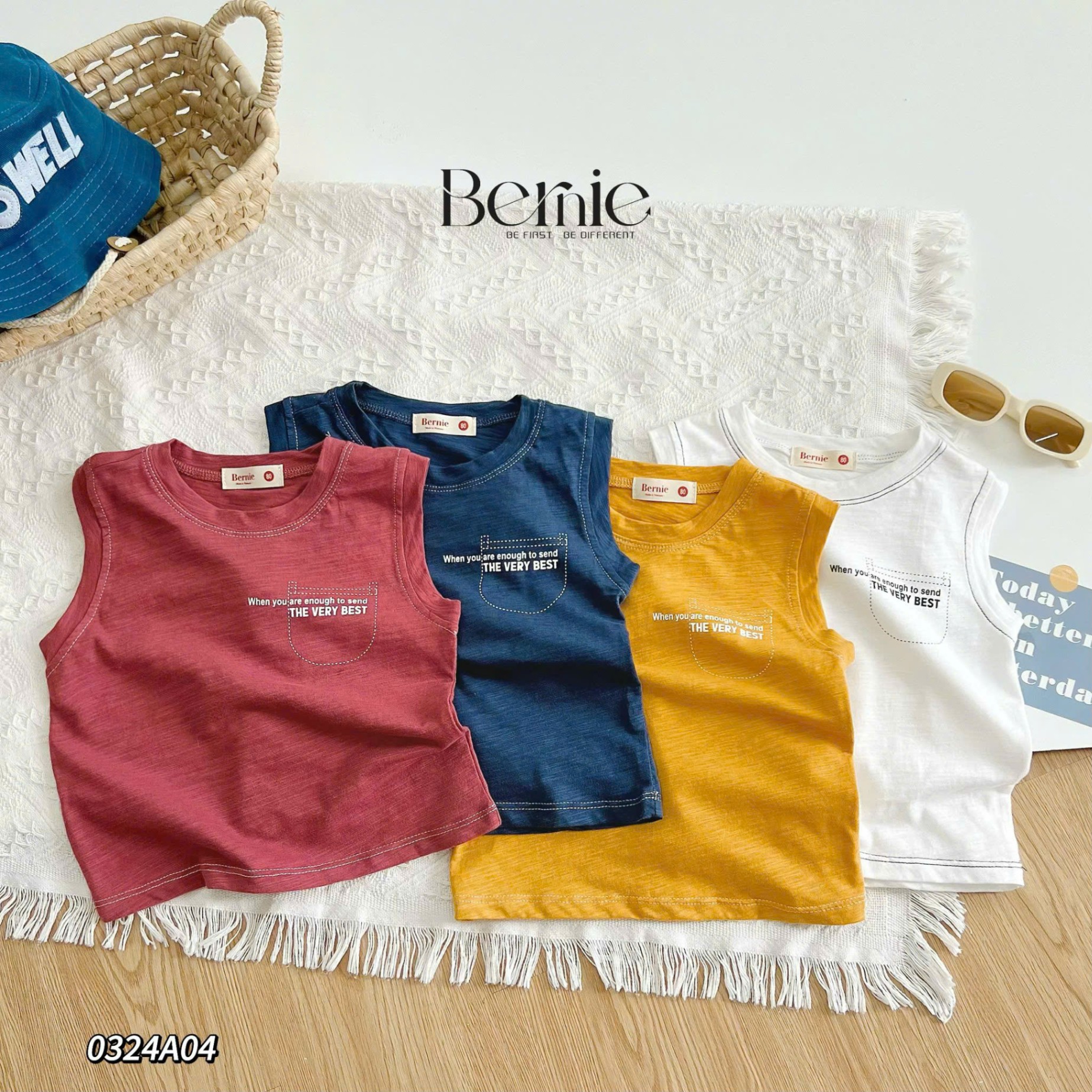 Áo tank top năng động cho bé Bernie