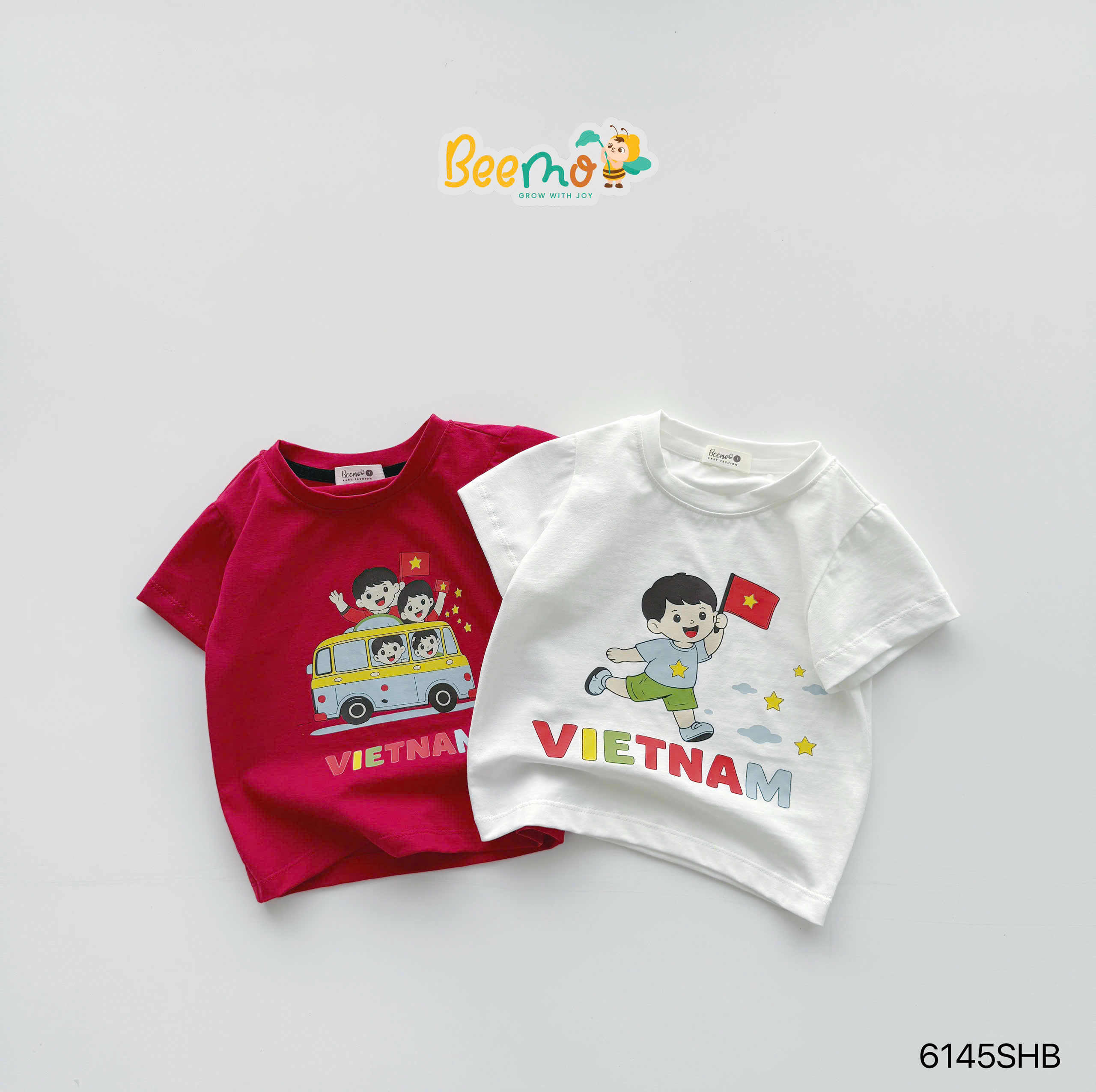 Áo thun cộc tay em bé Việt Nam Beemo
