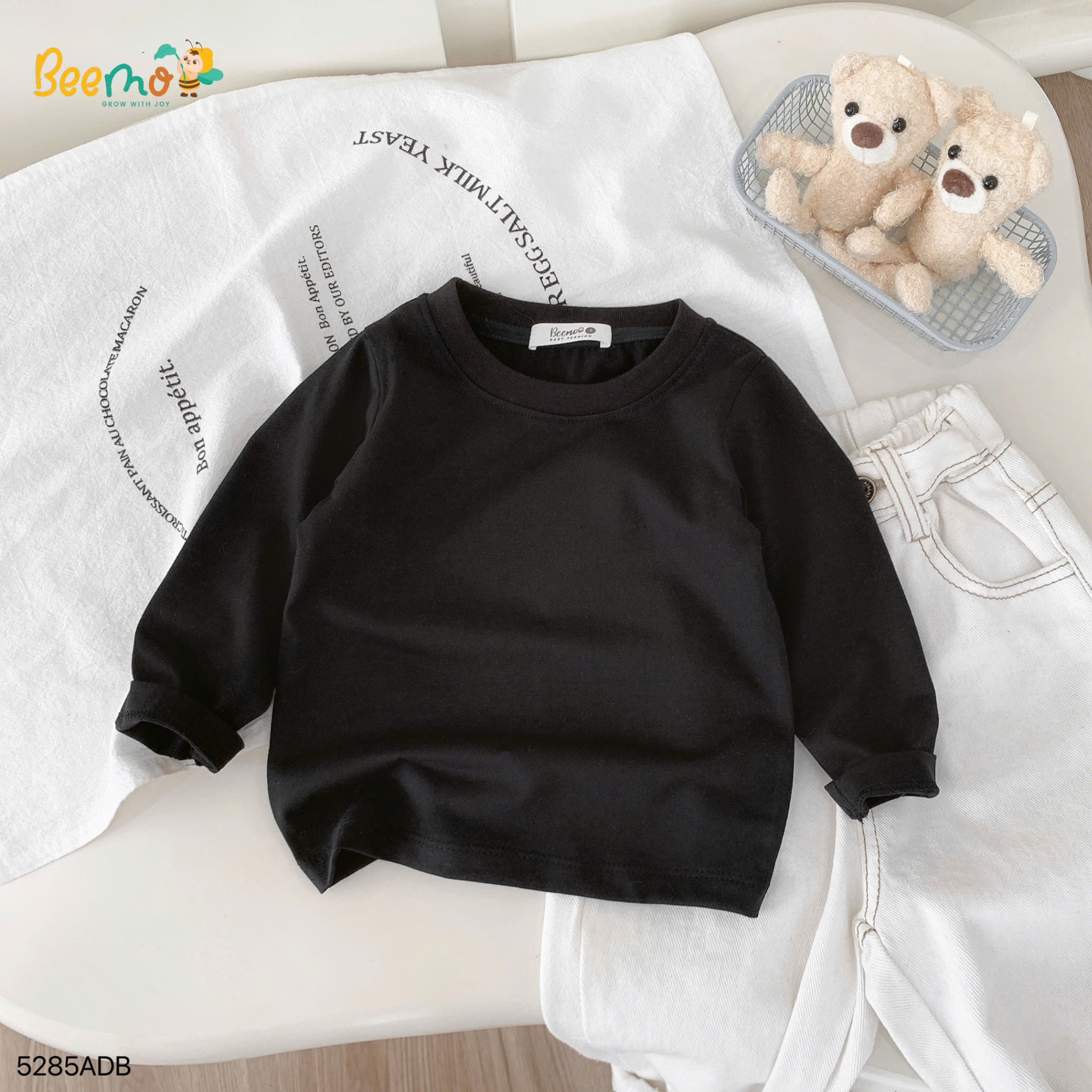 Áo thun giữ nhiệt cổ trơn basic Beemo