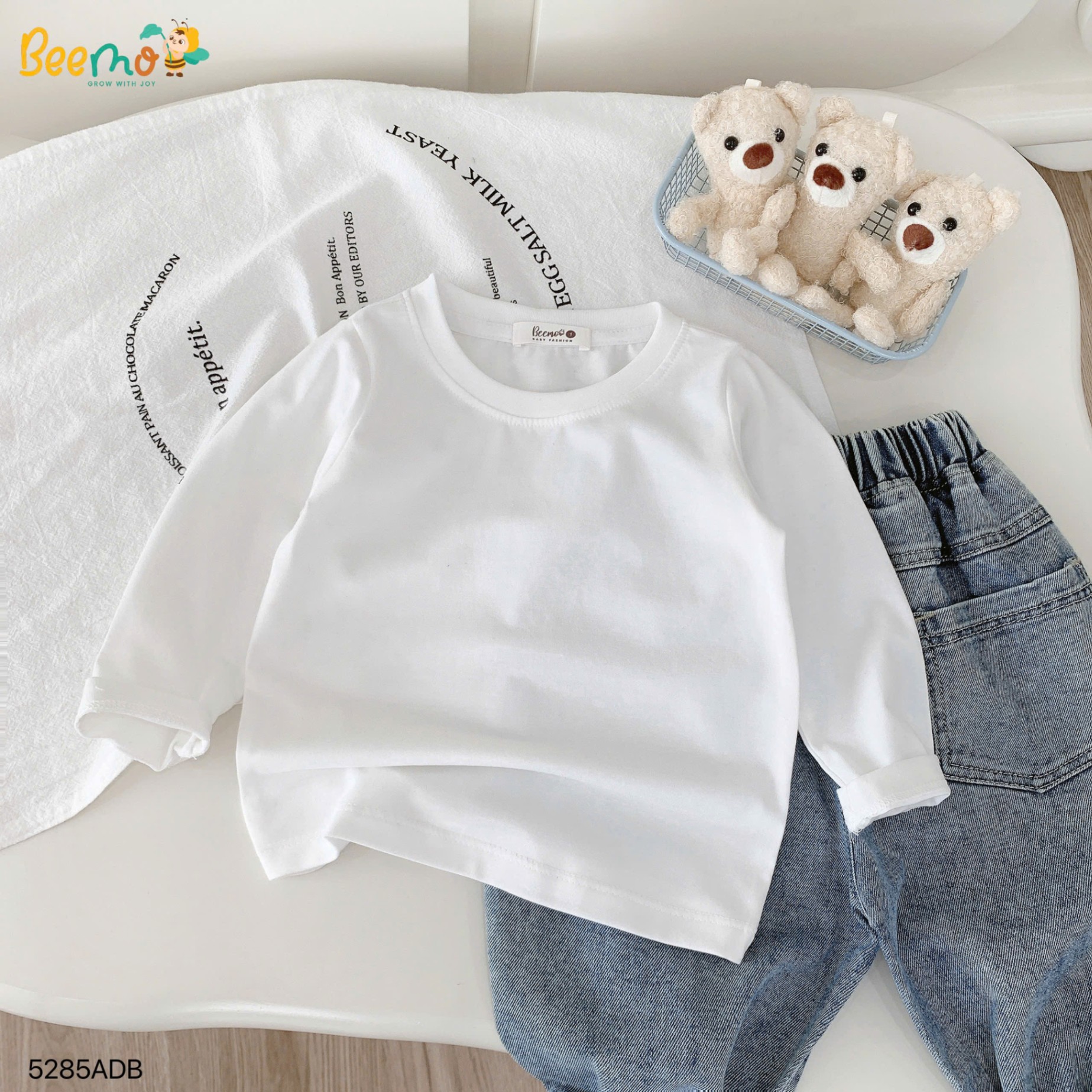 Áo thun giữ nhiệt cổ trơn basic Beemo