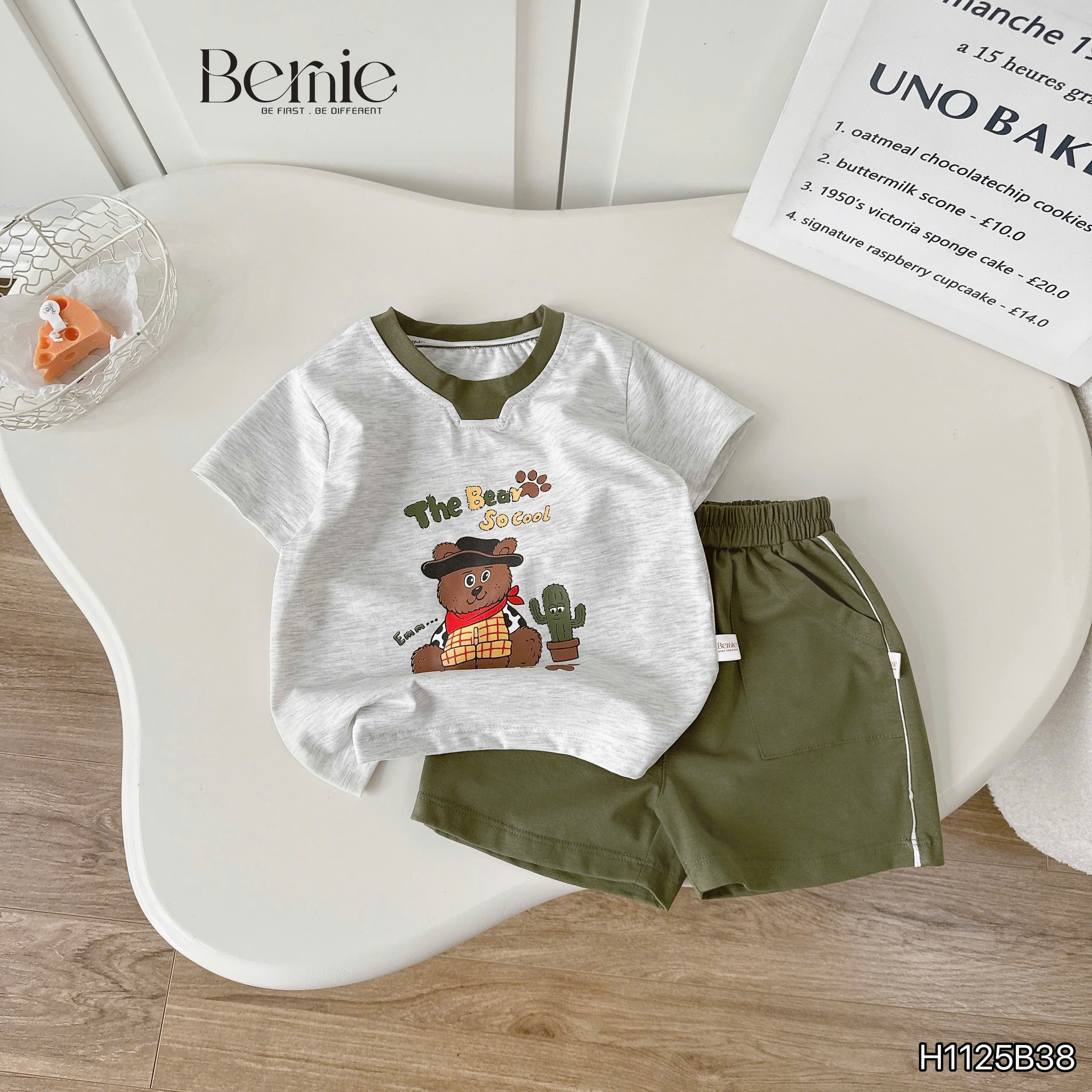 Bộ cotton gấu cao bồi Bernie