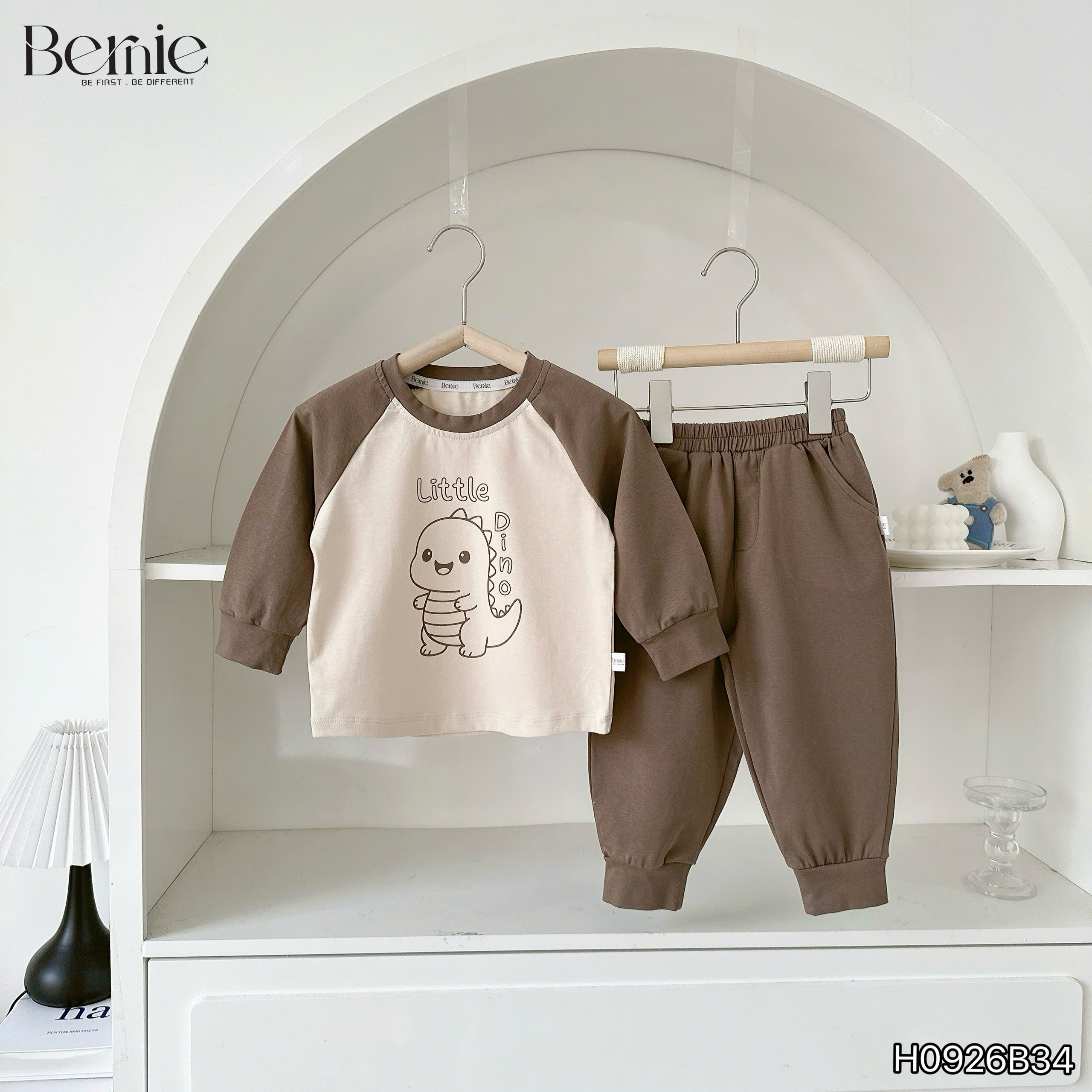 Bộ cotton khủng long little dino BERNIE