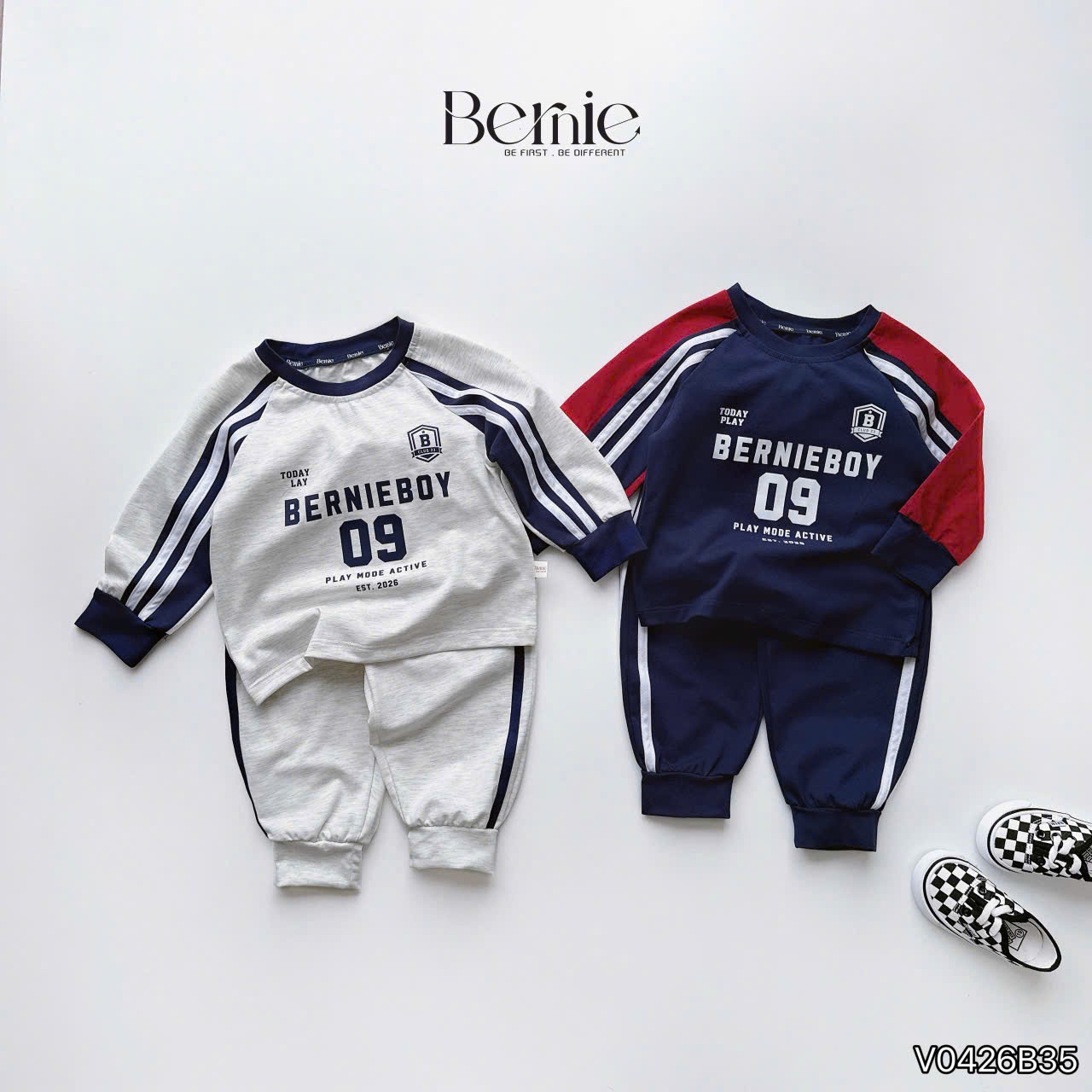 Bộ cotton thể thao Bernie Boy