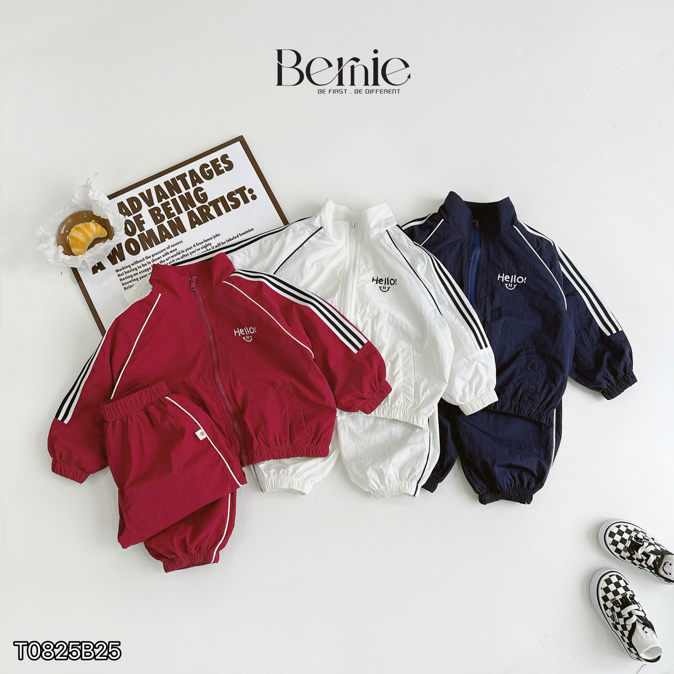 Bộ gió thể thao 2 lớp HELLO BERNIE