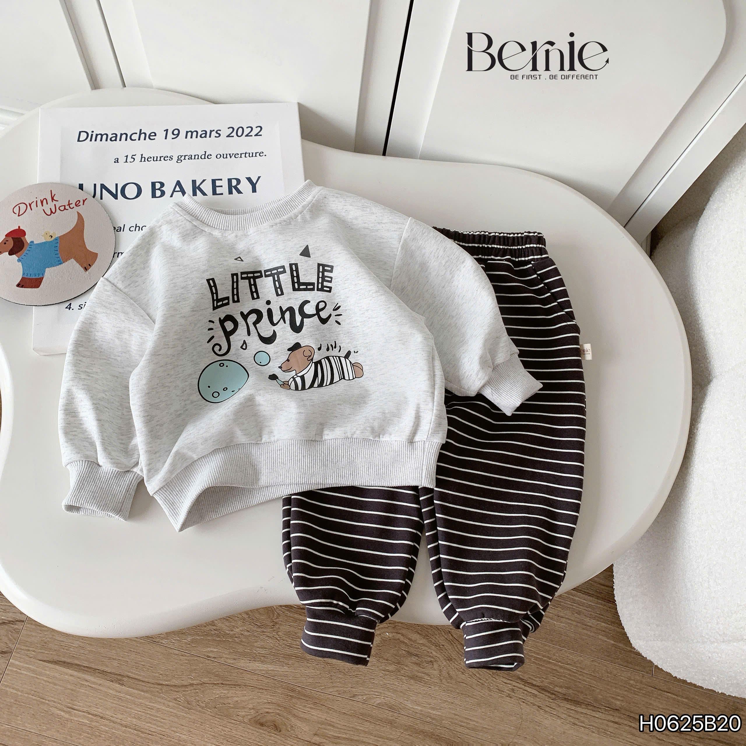 Bộ little princess quần kẻ Bernie