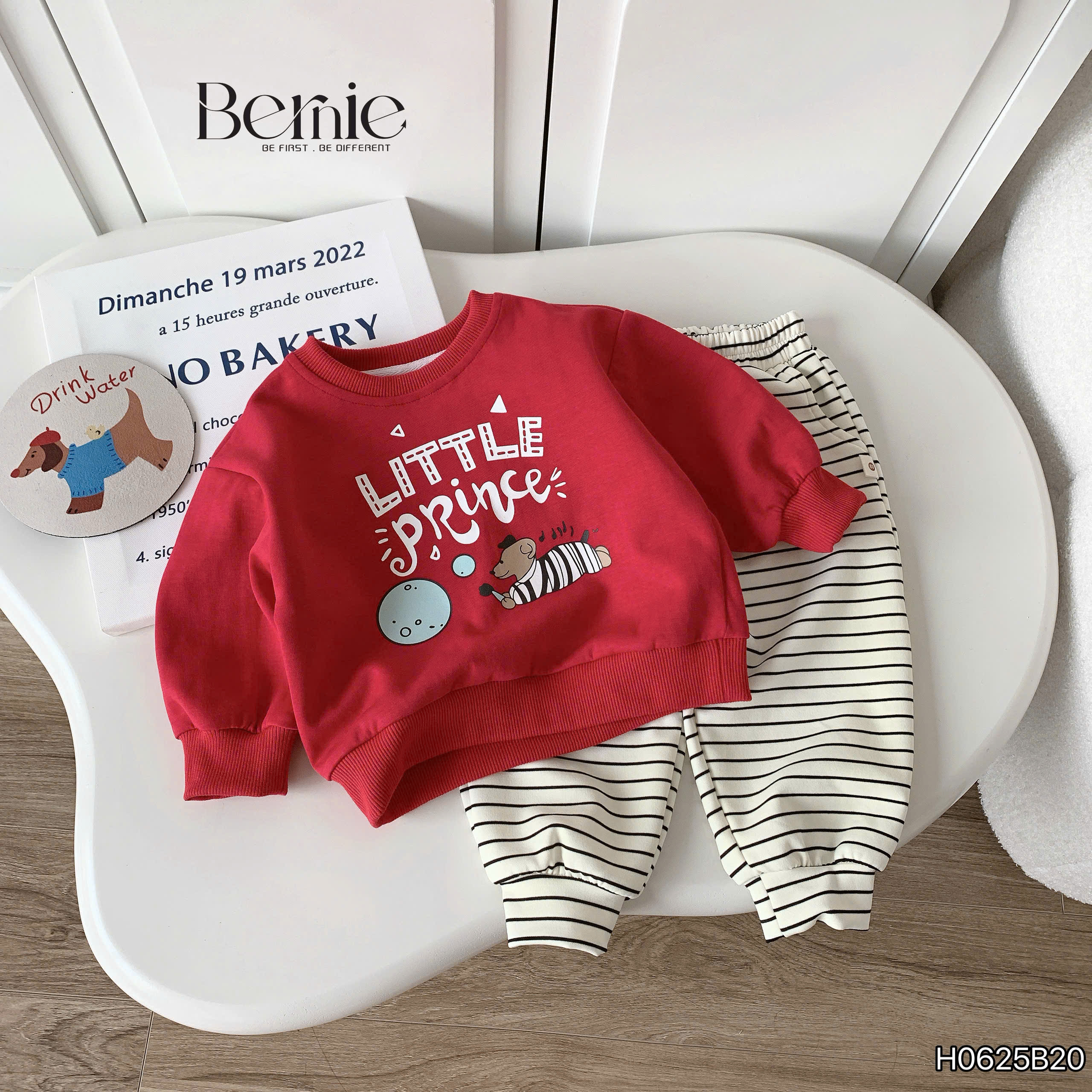 Bộ little princess quần kẻ Bernie
