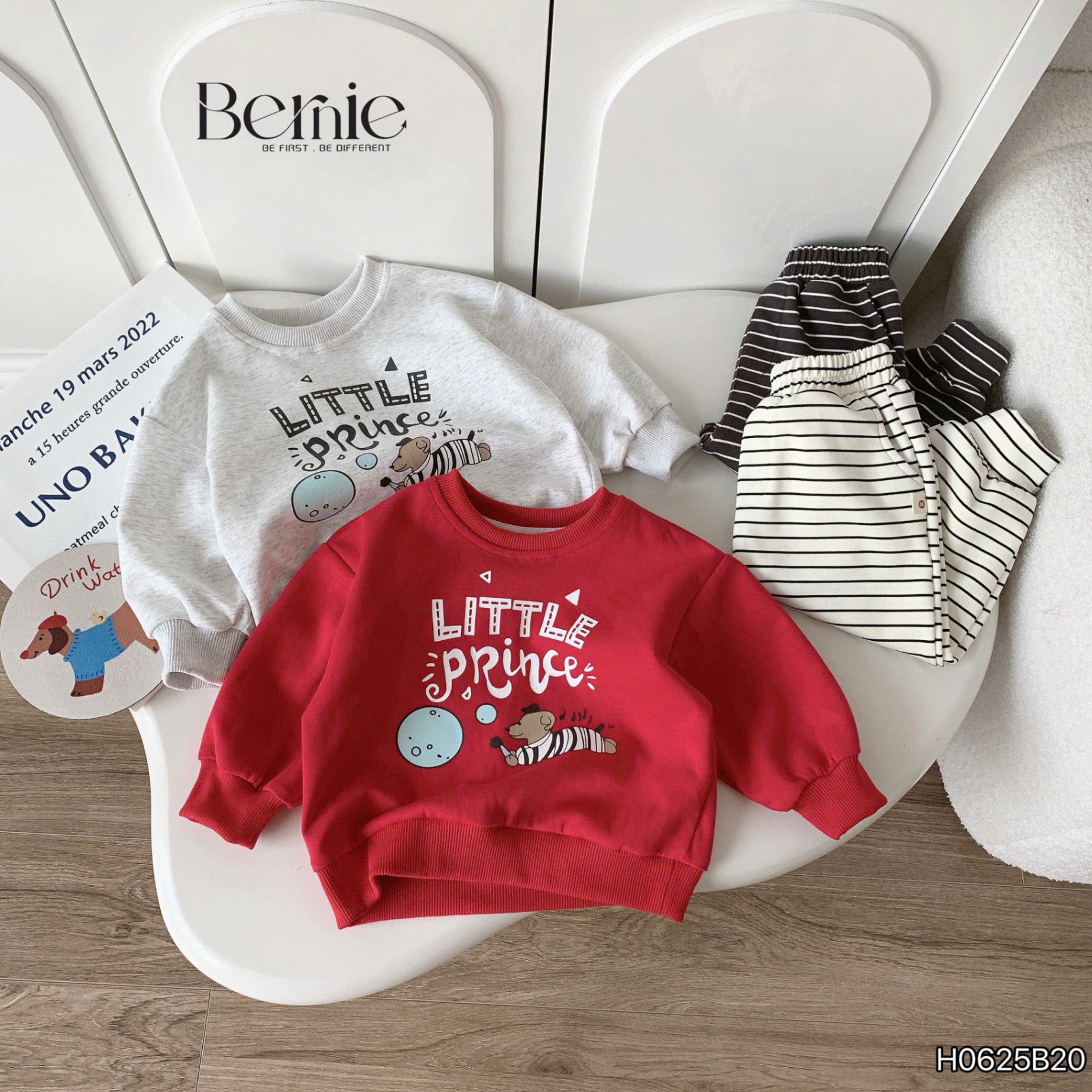 Bộ little princess quần kẻ Bernie
