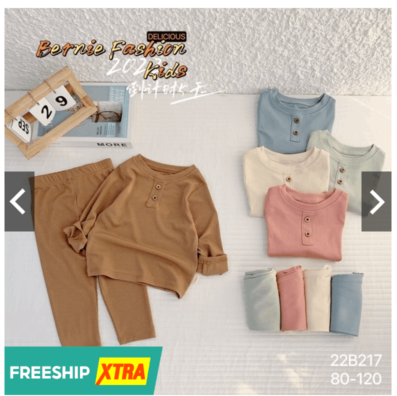 Bộ ngủ tăm lạnh dài tay BERNIE
