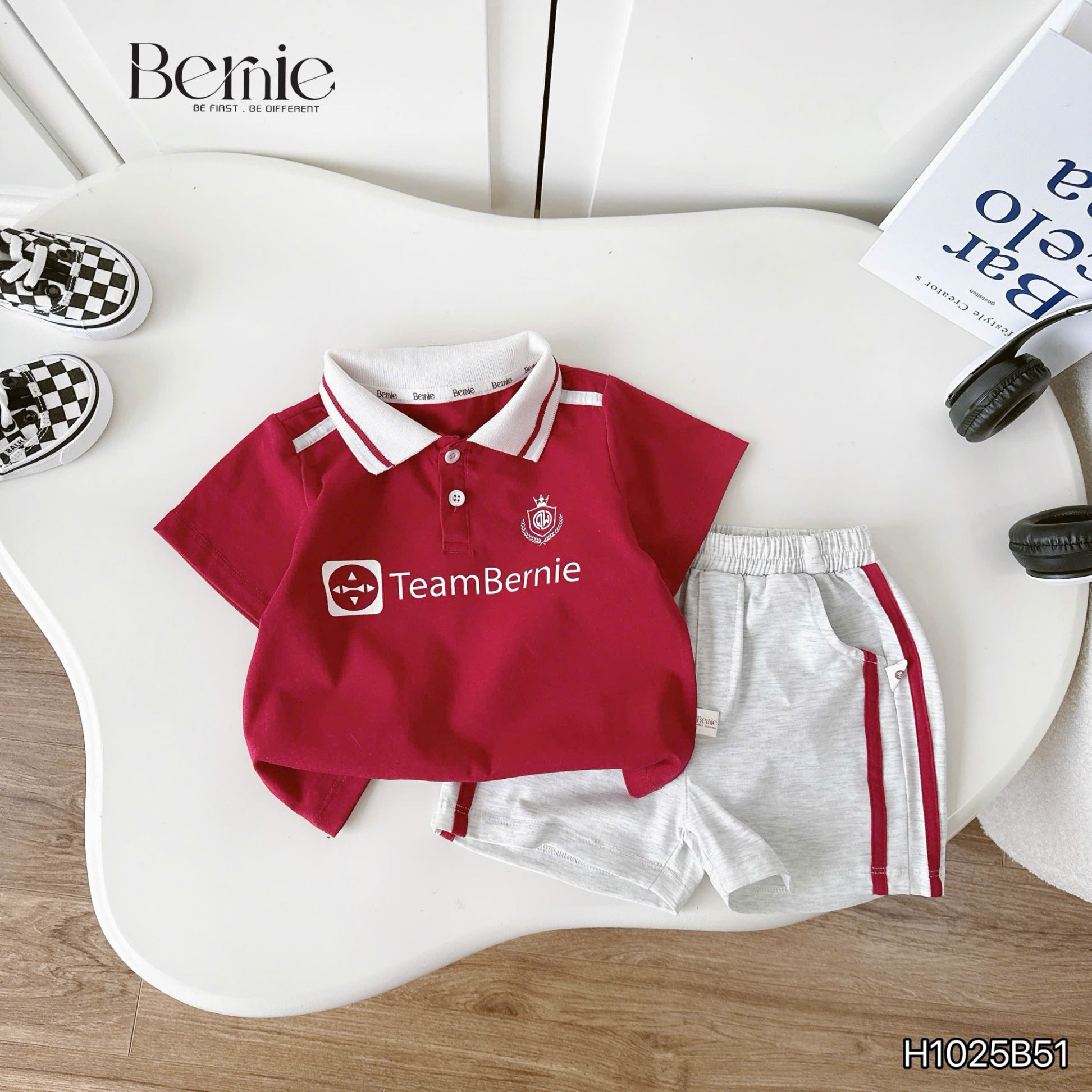 Bộ polo cộc tay Team Bernie