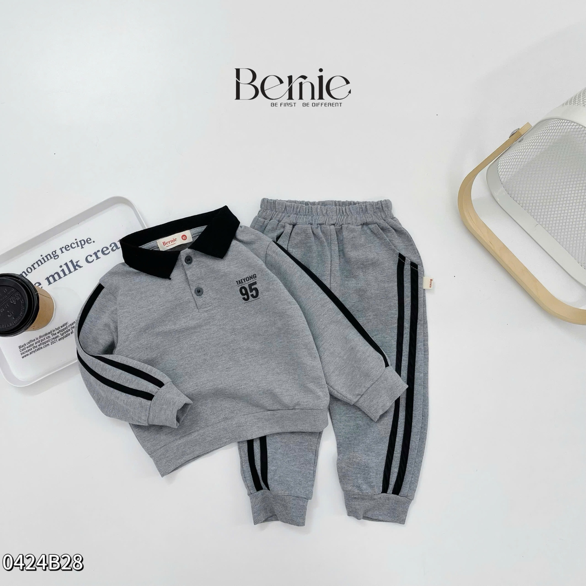 Bộ polo dài tay Taeyong 95 Bernie cho bé