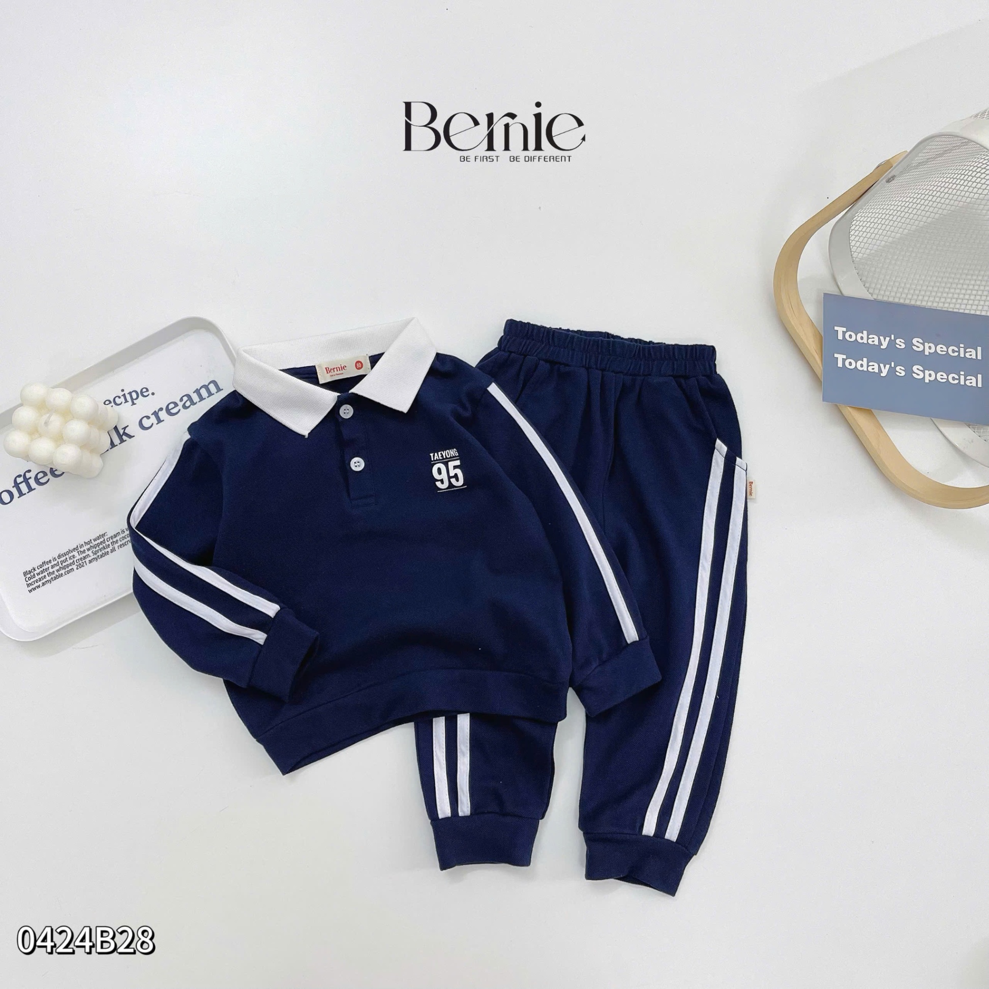 Bộ polo dài tay Taeyong 95 Bernie cho bé