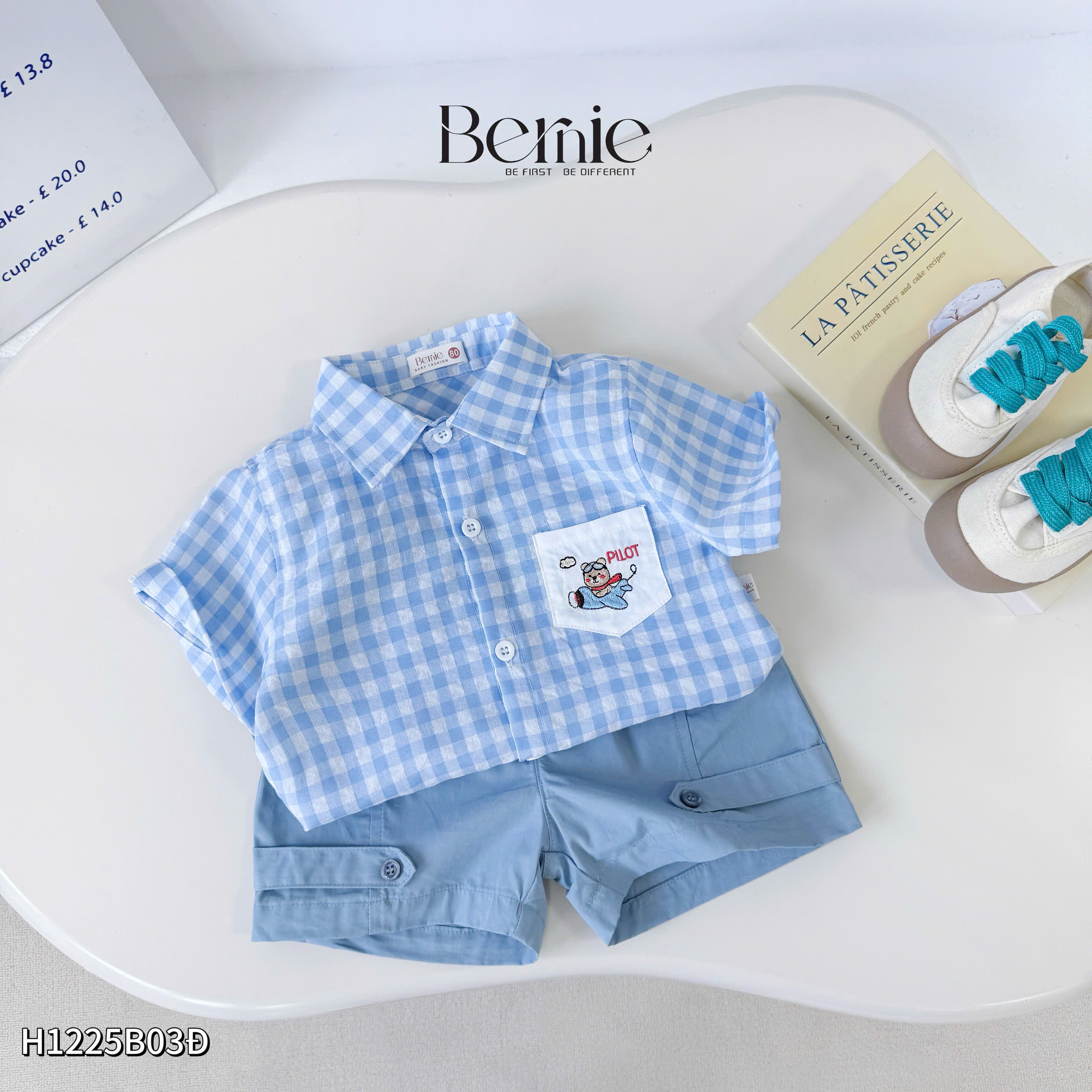 Bộ sơ mi kẻ caro pilot Bernie (mẫu cũ)