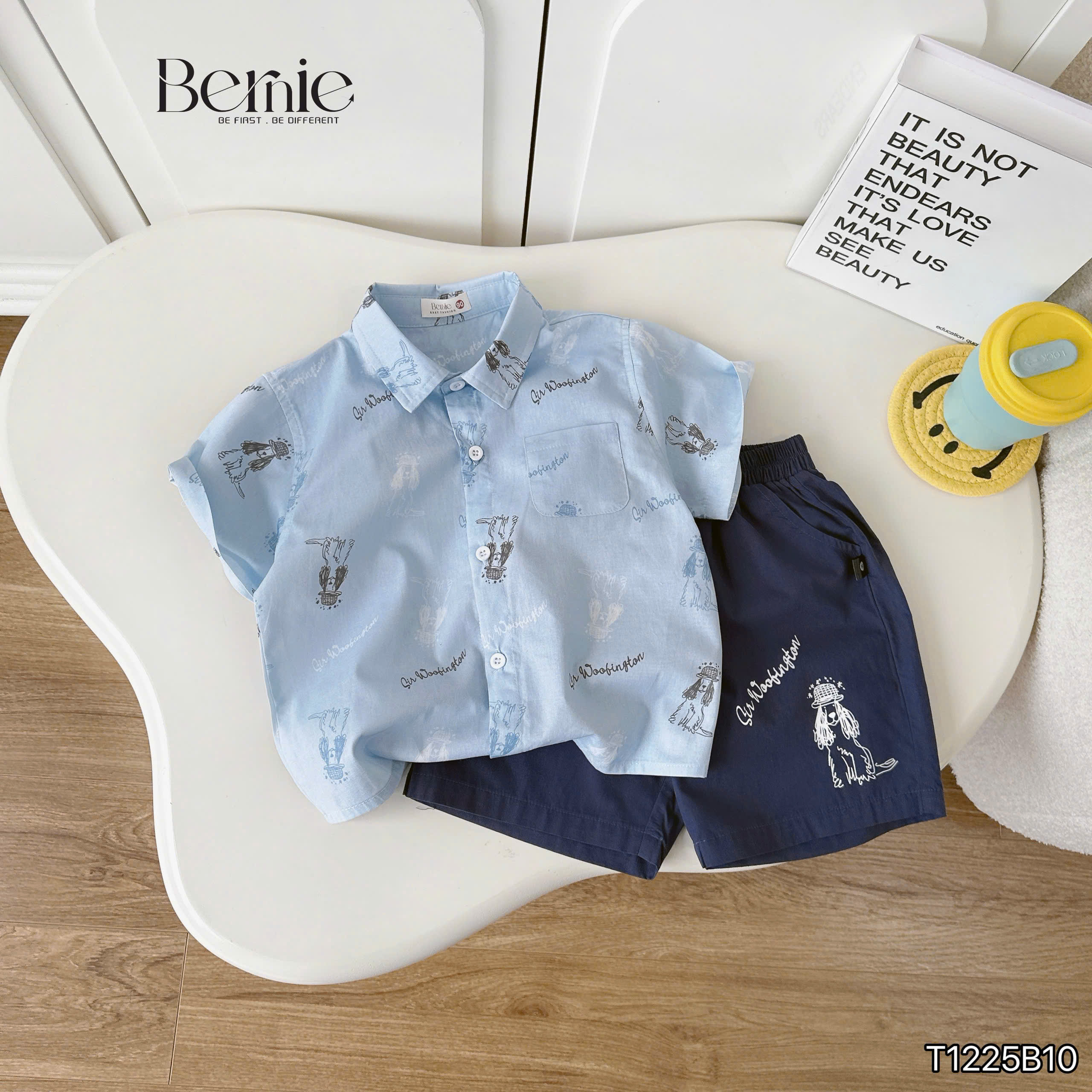 Bộ sơ mi puppy cartoon vui nhộn Bernie