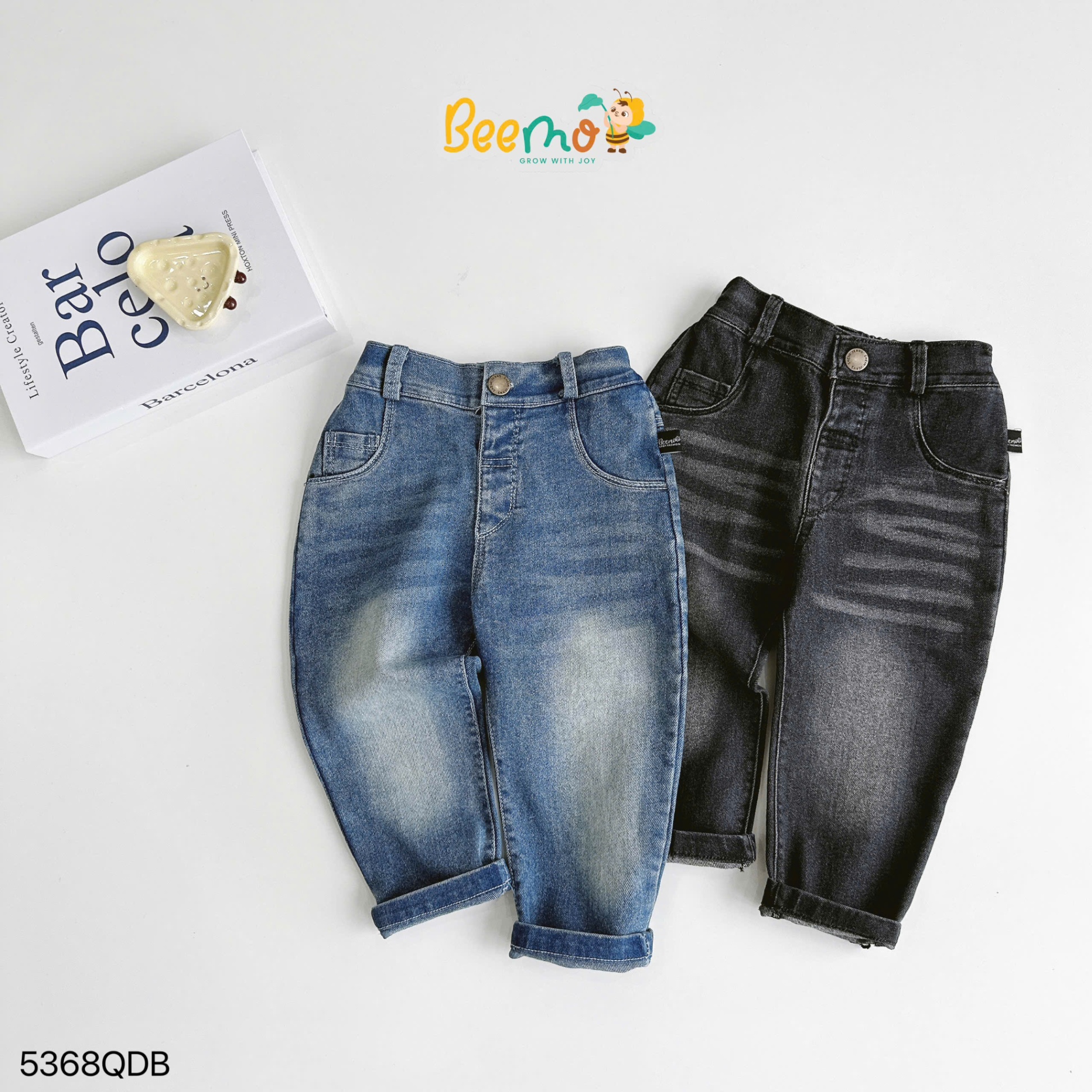 Quần jean thiết kế mở cạp Beemo
