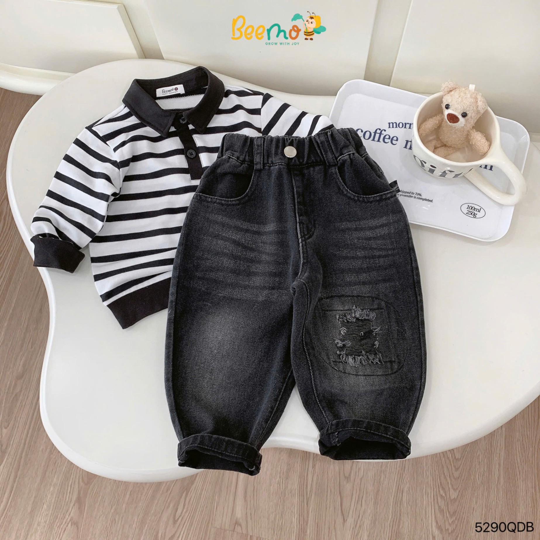 Quần jeans rách gối Beemo